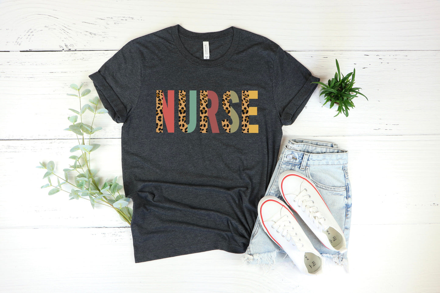 Leopard Nurse Shirt, Gift for Nurse, Nurse t-shirt for Women, RN Gifts, RN Graduation Gift, RN Student Tee, Cute Lpn Nurse T Shirt, Na Gifts