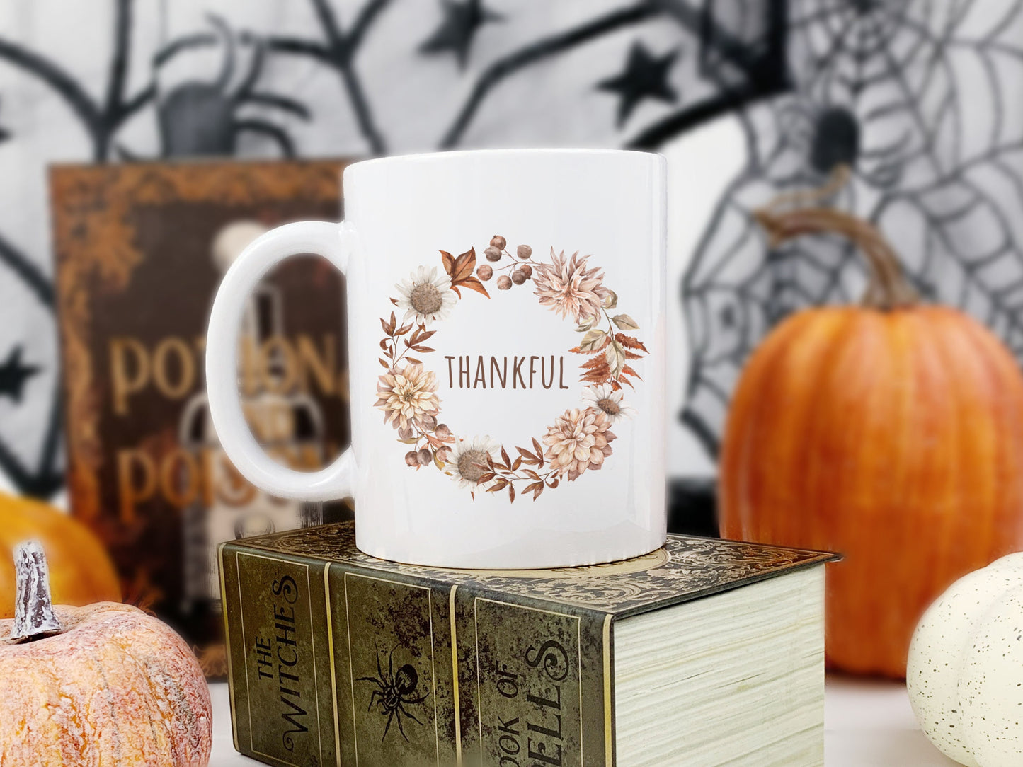 Thankful Autumn Mug, Fall Lovers Gift, Autumn Leaves Mug, Fall Season Mug, Fall Coffee Mug, Thankful Grateful Blessed Mug, Fall Coffee  Cup