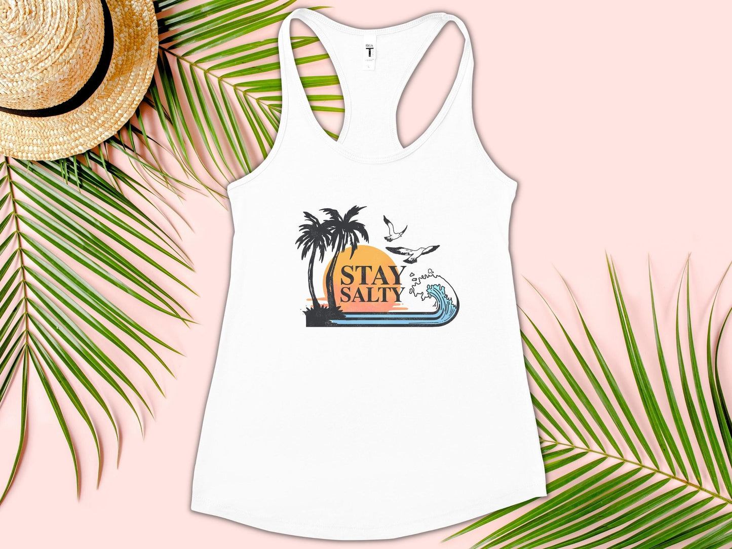 Stay Salty T Shirt, Tank Top, Retro Summer Shirt, Beach Vibes, Summer Vibes, Stay Beachy, Cute Summer Tank, Waves, Summer Days,Beach top