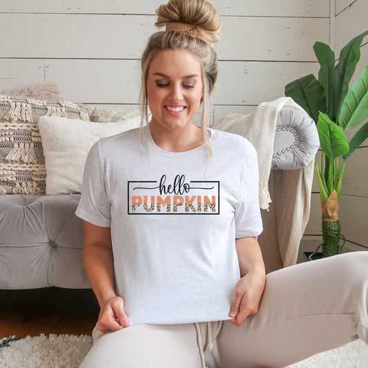Hello Pumpkin Shirt, Fall Shirts, Fall T-Shirt, Pumpkin Shirt, Fall Tees, October, Thanksgiving Shirt, November Shirt, Fall Shirts for Women