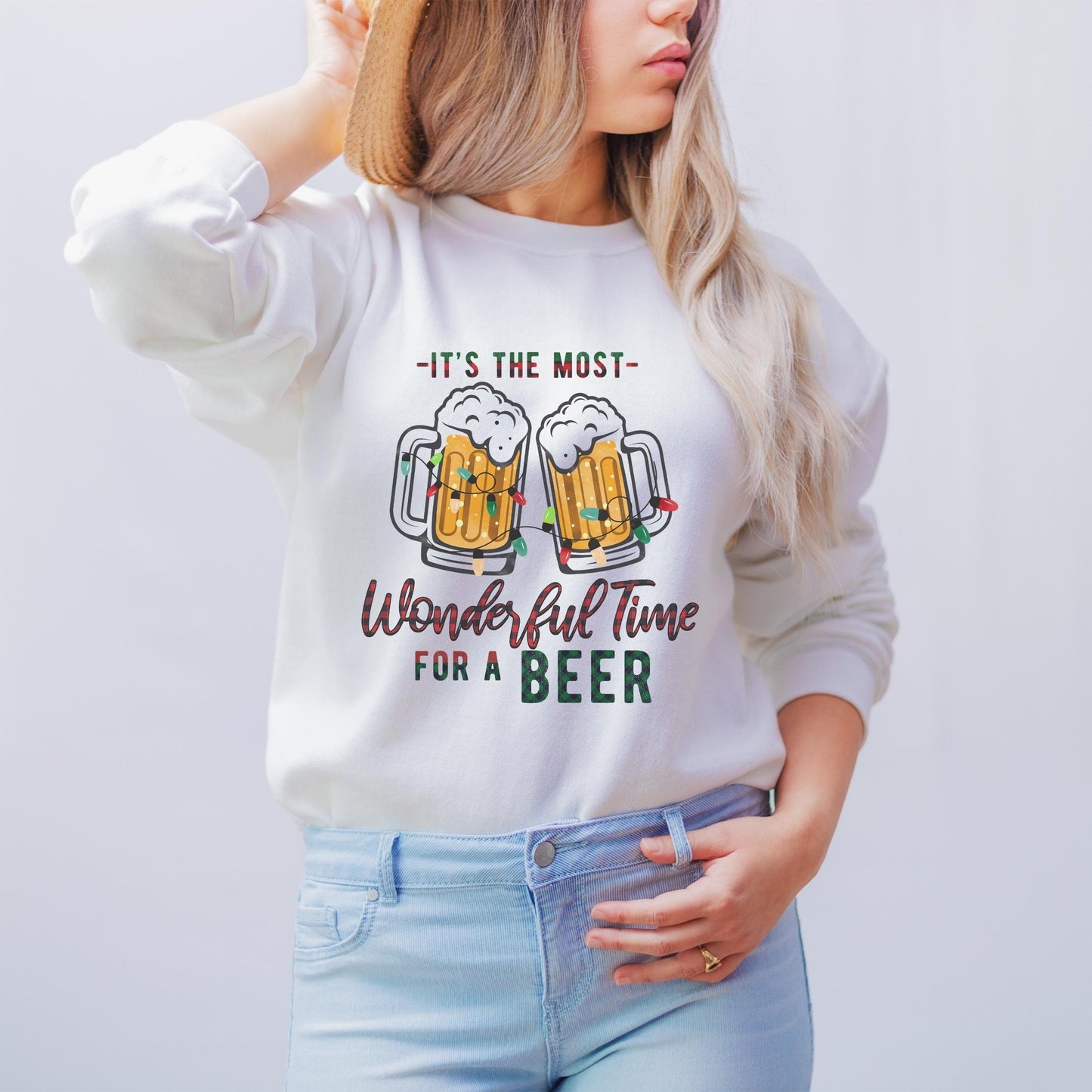 Funny Christmas Sweatshirt, Beer Christmas Sweater, Ugly Christmas Sweater, Funny Mens Christmas Sweater Dirty Santa, Holiday Drinking Shirt