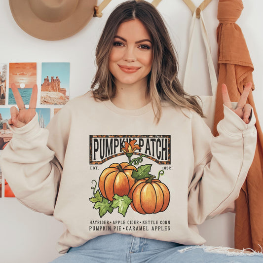 Pumpkin Patch Sweatshirt Fall Crewneck Women Fall Pumpkin Sweatshirt Pumpkin Patch Hello Pumpkin Autumn Cute Oversized Fall Sweater