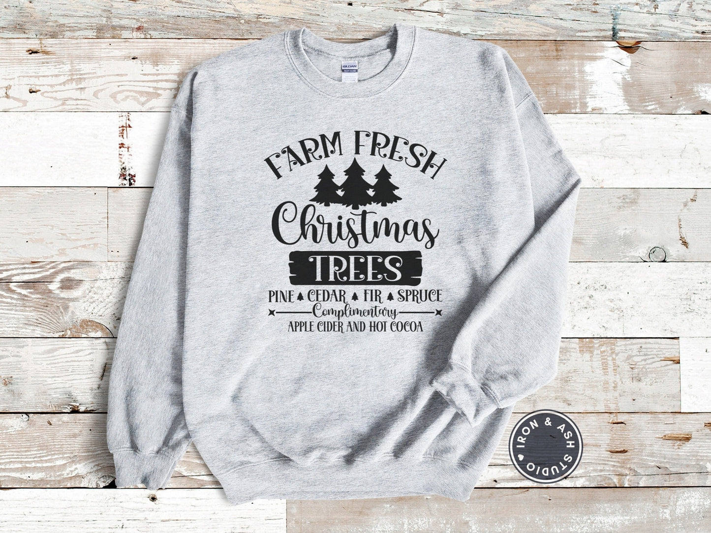 Farm Fresh Christmas Trees Sweatshirt, Christmas Crewneck, Matching Family Christmas Outfit, Winter Sweatshirt, Family Christmas Shirts