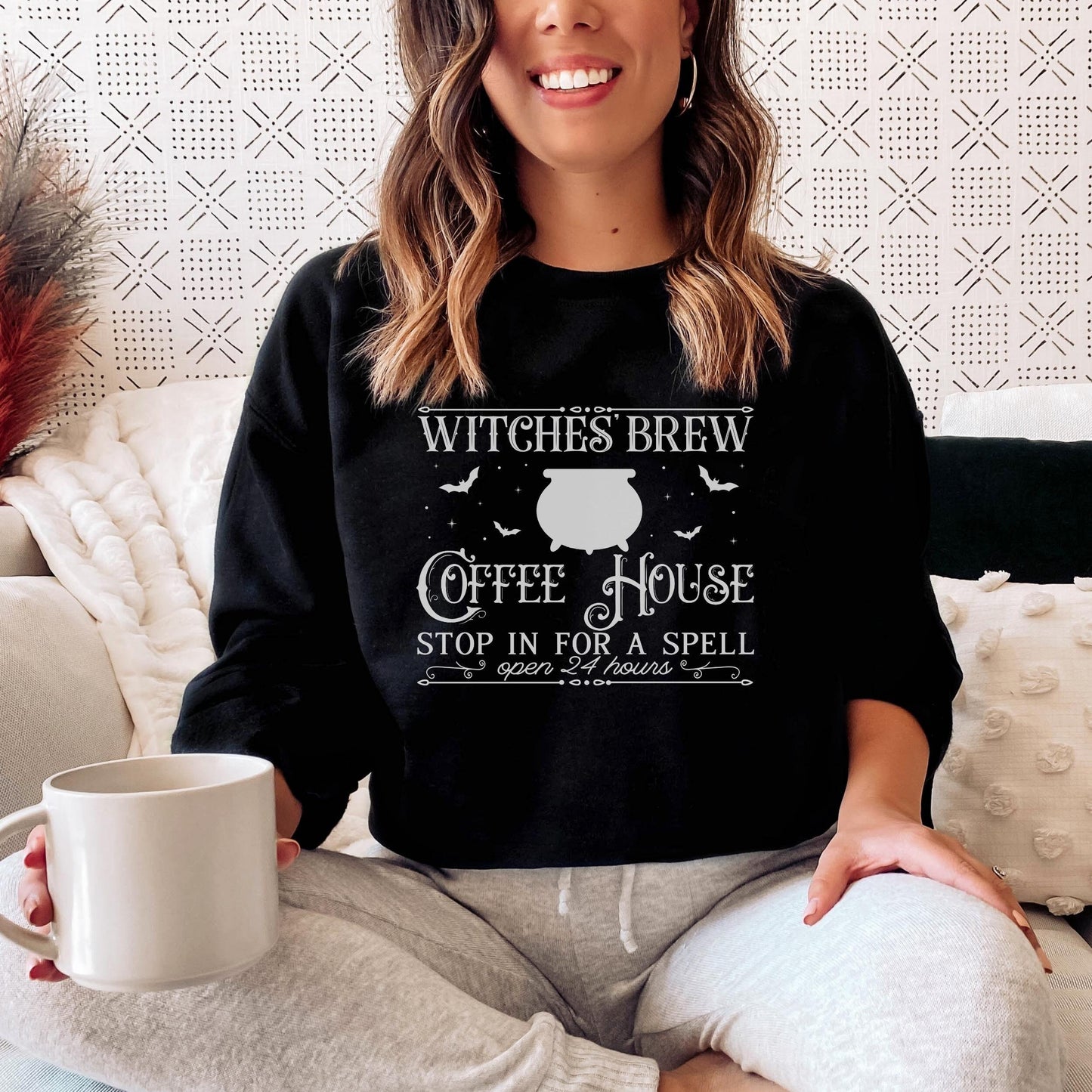 Witches Brew Sweatshirt, Halloween Shirt for Coffee Lovers, Witch Sweatshirt, Witchy Vibes,Halloween Coffee Gift,Spooky Season, Witchy Woman