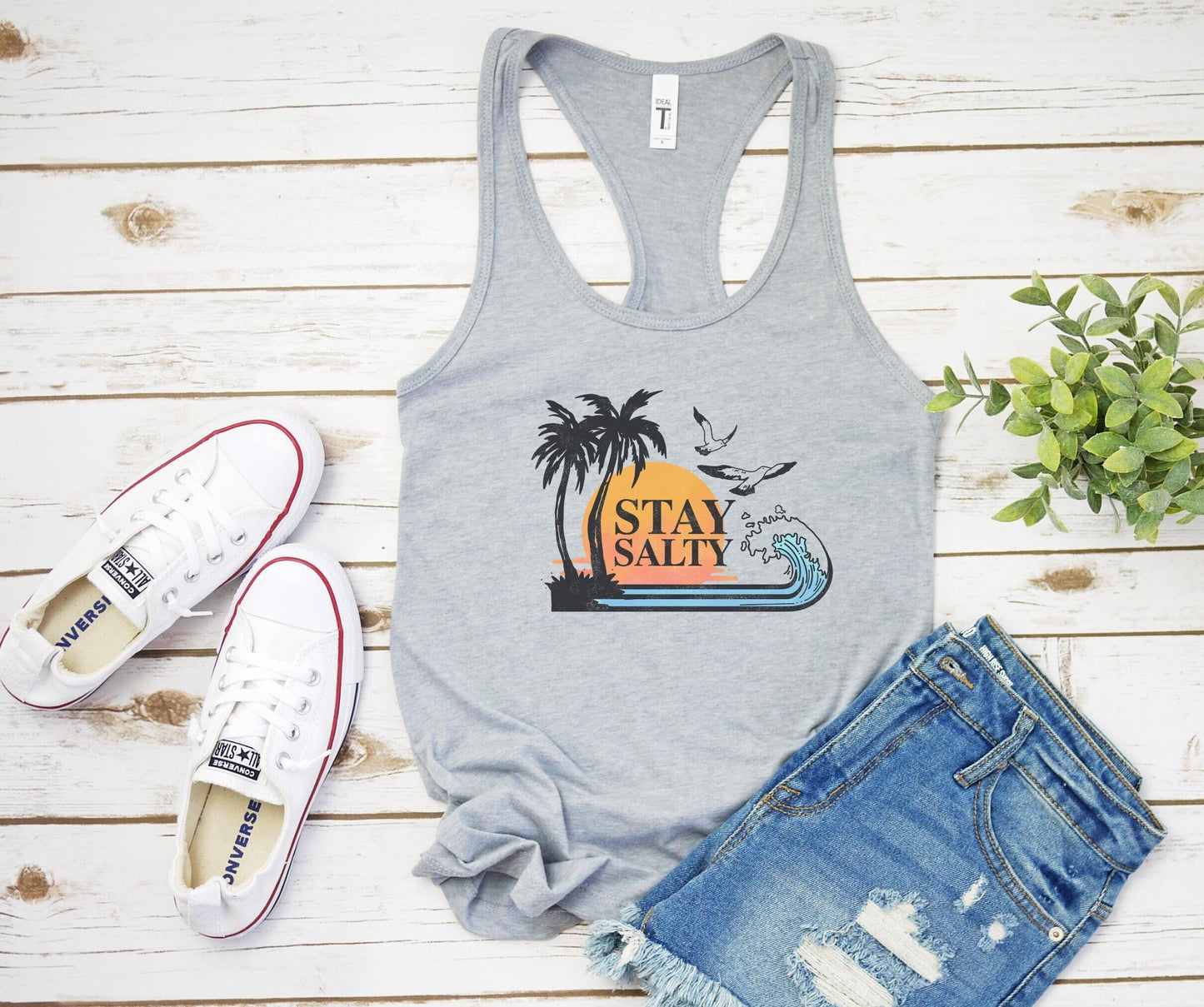 Stay Salty T Shirt, Tank Top, Retro Summer Shirt, Beach Vibes, Summer Vibes, Stay Beachy, Cute Summer Tank, Waves, Summer Days,Beach top