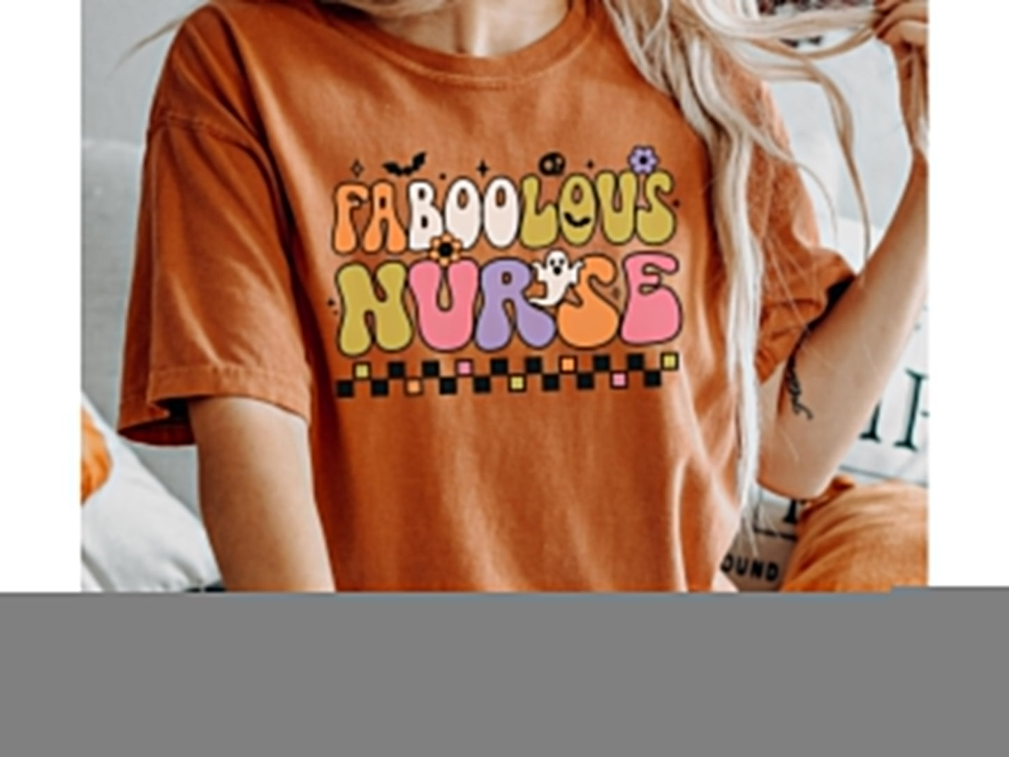 Faboolous Nurse Comfort Color Nurse Halloween Shirt RN Halloween T Shirt Cute Ghost Nursing T-Shirt PEDS Halloween NICU Spooky Tee