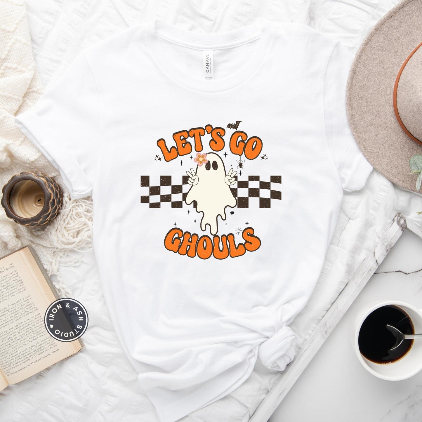 Let's Go Ghouls Shirt, Halloween Ghost TShirt, Retro Halloween, Comfort Colors, Cute Ghost Tee, Funny Halloween, Mom Halloween T shirt