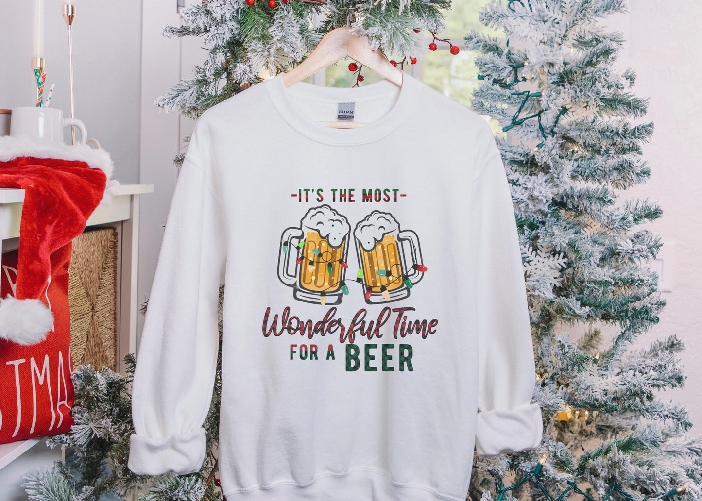 Funny Christmas Sweatshirt, Beer Christmas Sweater, Ugly Christmas Sweater, Funny Mens Christmas Sweater Dirty Santa, Holiday Drinking Shirt