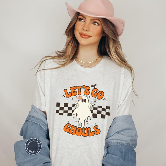 Let's Go Ghouls Shirt, Halloween Ghost TShirt, Retro Halloween, Comfort Colors, Cute Ghost Tee, Funny Halloween, Mom Halloween T shirt