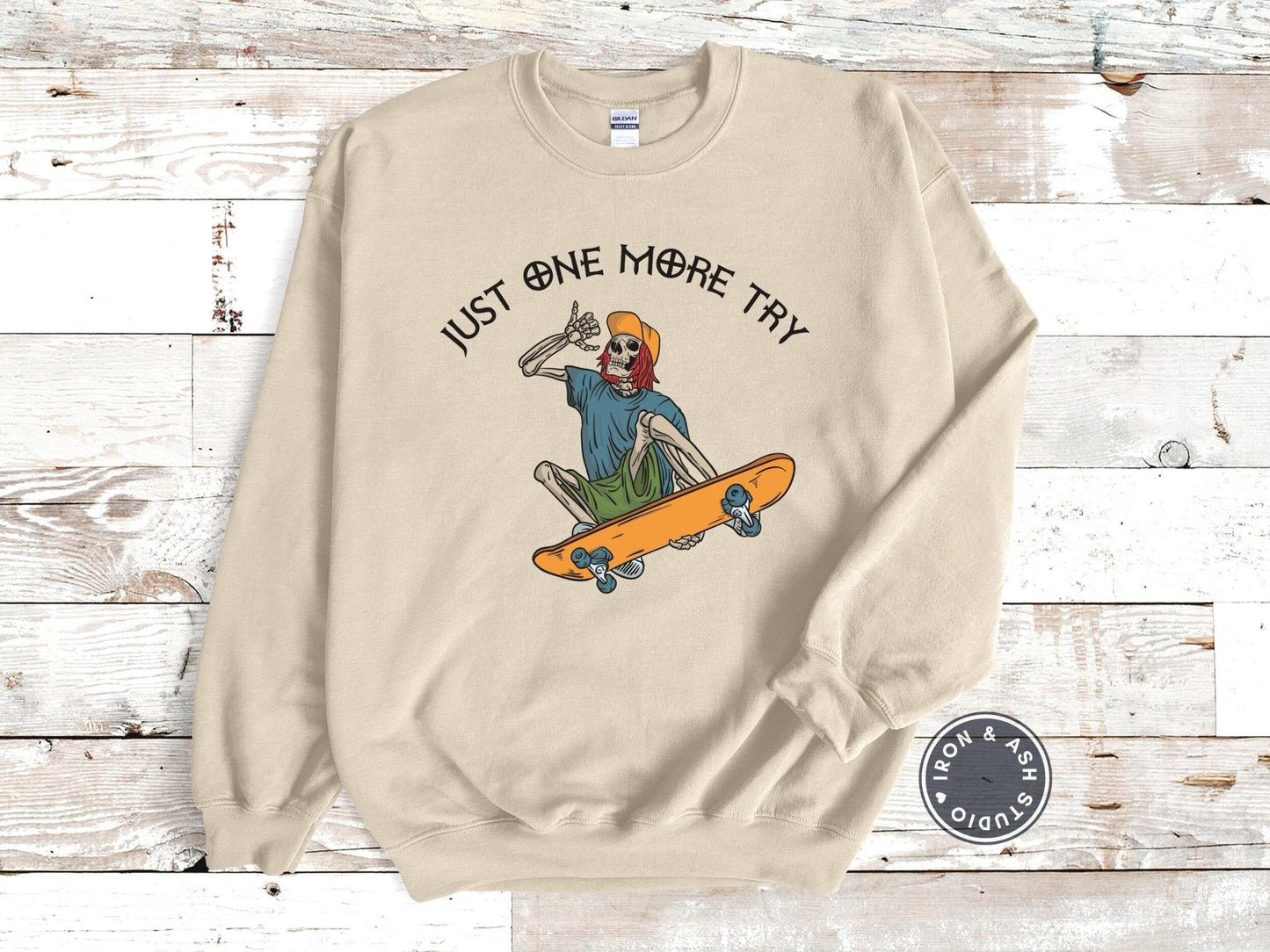 Funny Skateboarder Skeleton Sweatshirt, Skater Shirts Men, Retro Skateboarding Shirt, Skeleton Skateboard, Gifts For Him Boyfriend Christmas