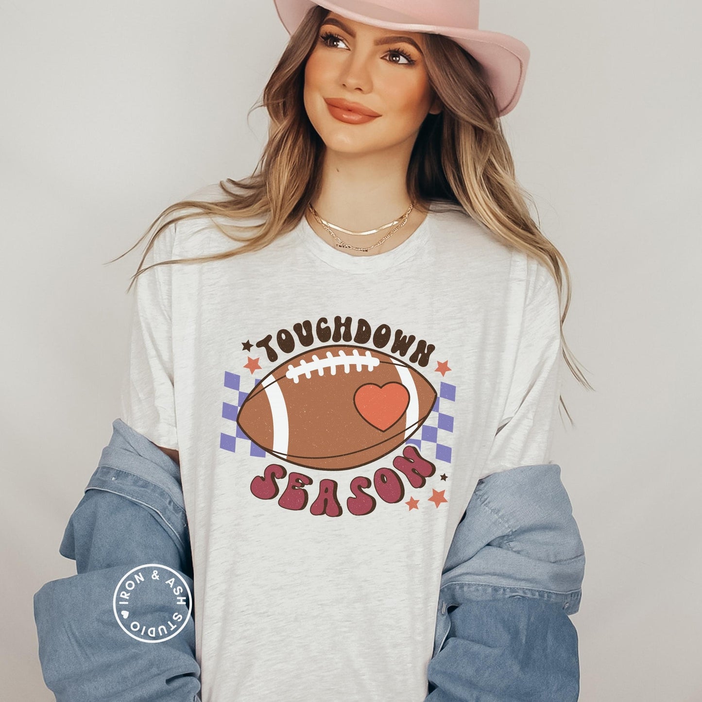 Retro Game Day Shirt Football TShirt Touchdown Season Cute Womens Football T Shirt Football Season Tee Tailgate Clothes Football Mom Outfit
