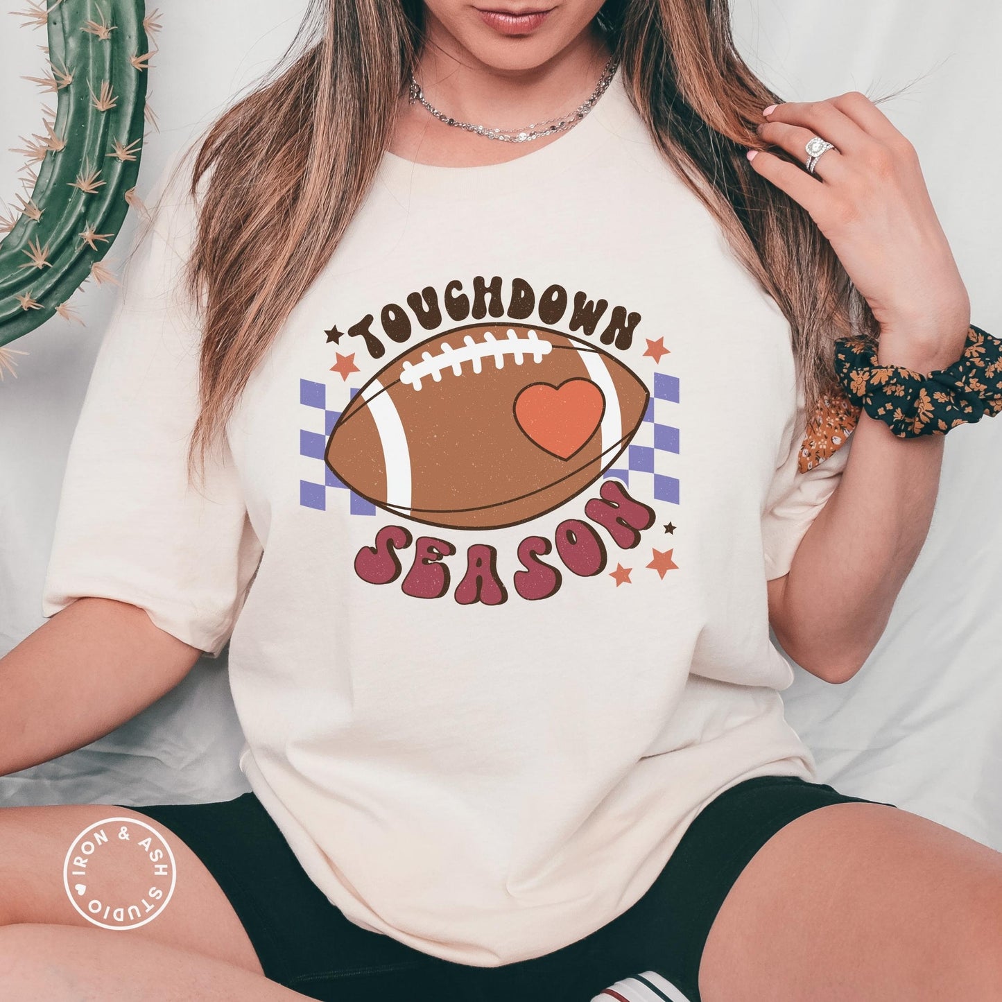 Retro Game Day Shirt Football TShirt Touchdown Season Cute Womens Football T Shirt Football Season Tee Tailgate Clothes Football Mom Outfit