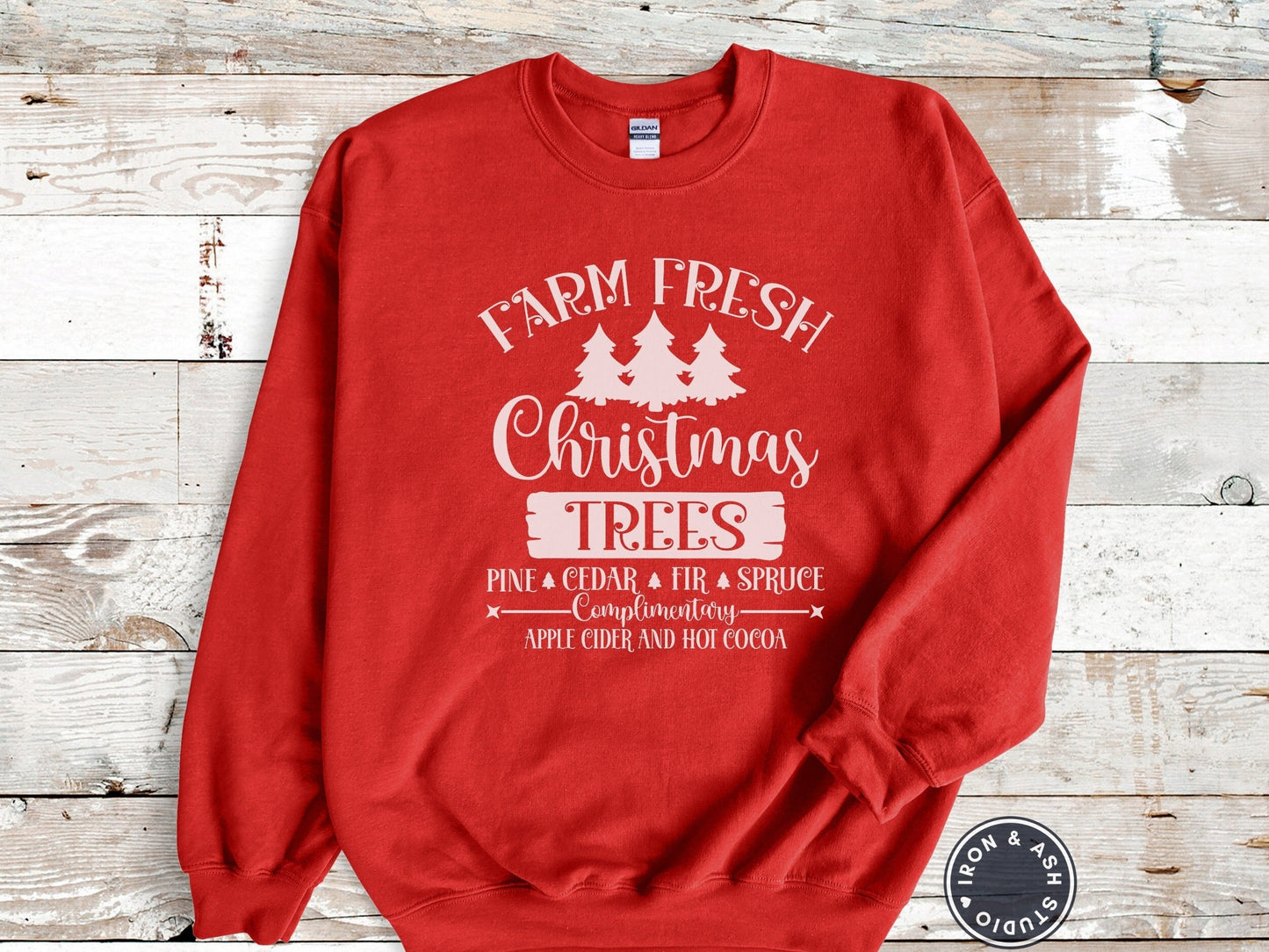 Farm Fresh Christmas Trees Sweatshirt, Christmas Crewneck, Matching Family Christmas Outfit, Winter Sweatshirt, Family Christmas Shirts