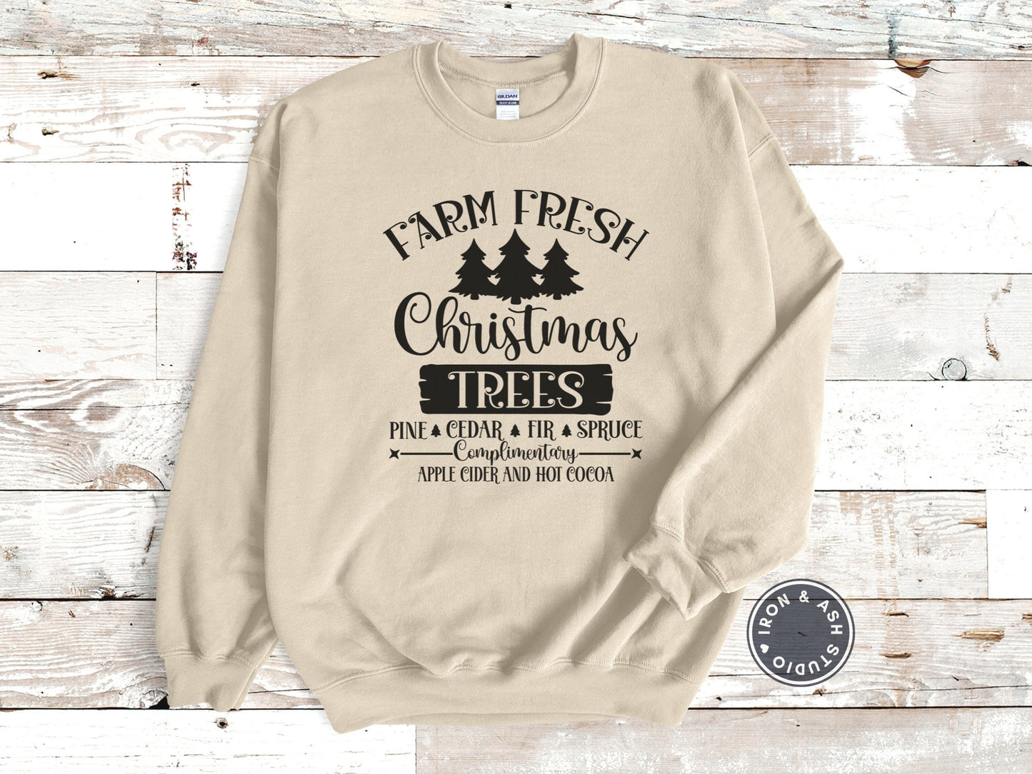 Farm Fresh Christmas Trees Sweatshirt, Christmas Crewneck, Matching Family Christmas Outfit, Winter Sweatshirt, Family Christmas Shirts