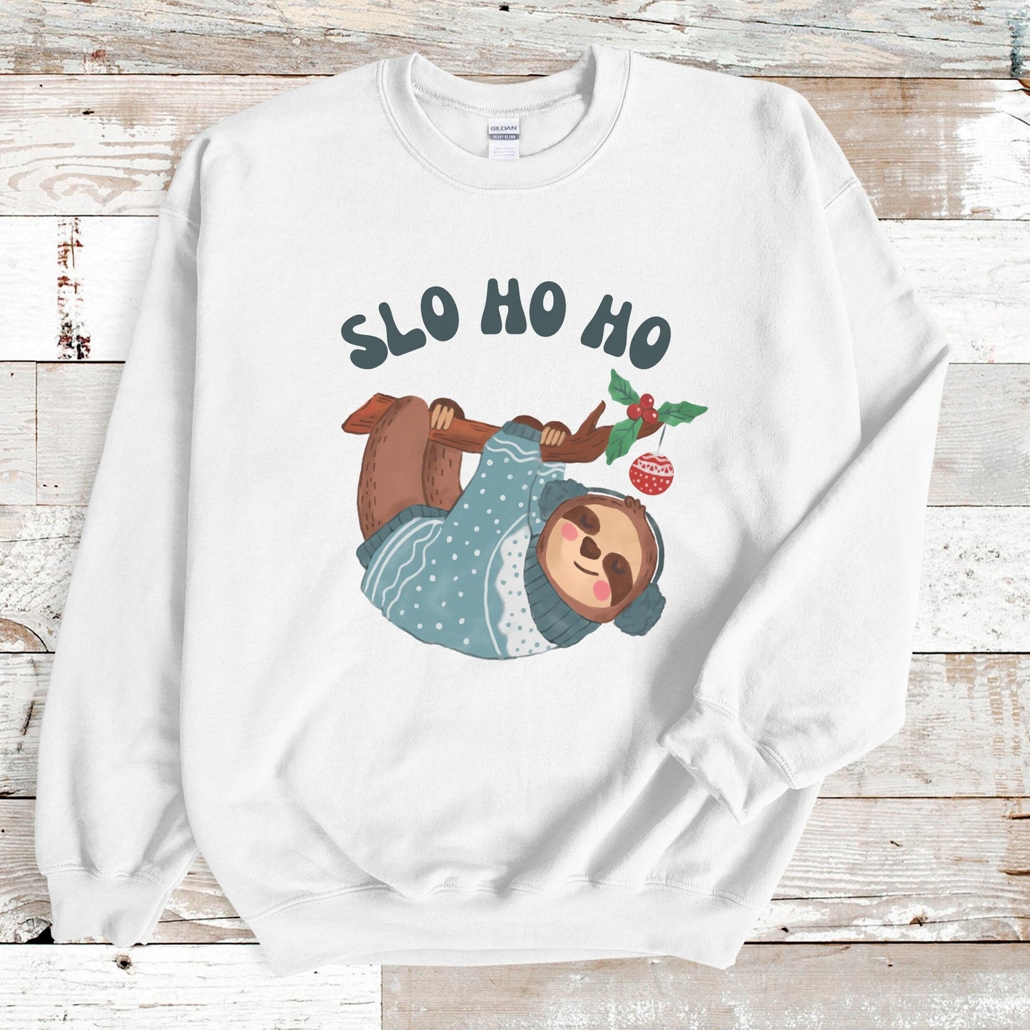 Funny Sloth Christmas Sweater, Funny Christmas Sweatshirt, Sloth Gifts For Women Sweatshirt, Holiday Crewneck, Christmas Crewneck Sweatshirt