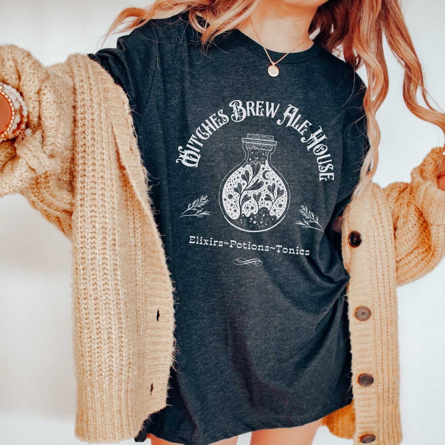 Witches Brew Shirt, Witchy Shirt, Fall Crewneck Tee, Witchy Woman, Spooky Season TShirt, Witch Shirts for Women, Dark Aesthetic, Oversized
