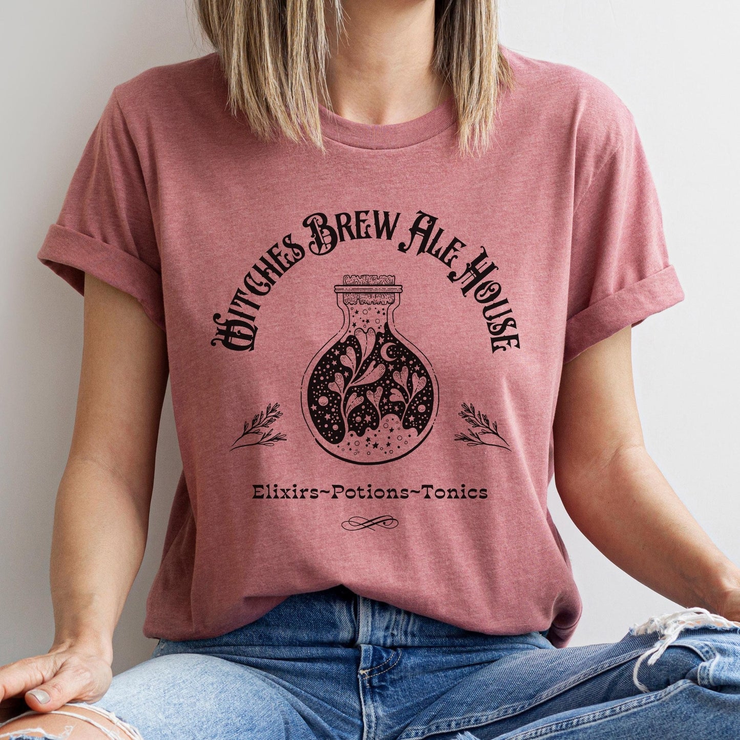 Witches Brew Shirt, Witchy Shirt, Fall Crewneck Tee, Witchy Woman, Spooky Season TShirt, Witch Shirts for Women, Dark Aesthetic, Oversized
