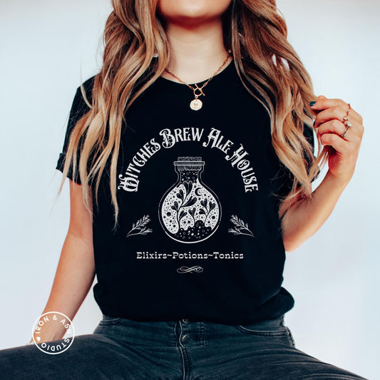 Witches Brew Shirt, Witchy Shirt, Fall Crewneck Tee, Witchy Woman, Spooky Season TShirt, Witch Shirts for Women, Dark Aesthetic, Oversized