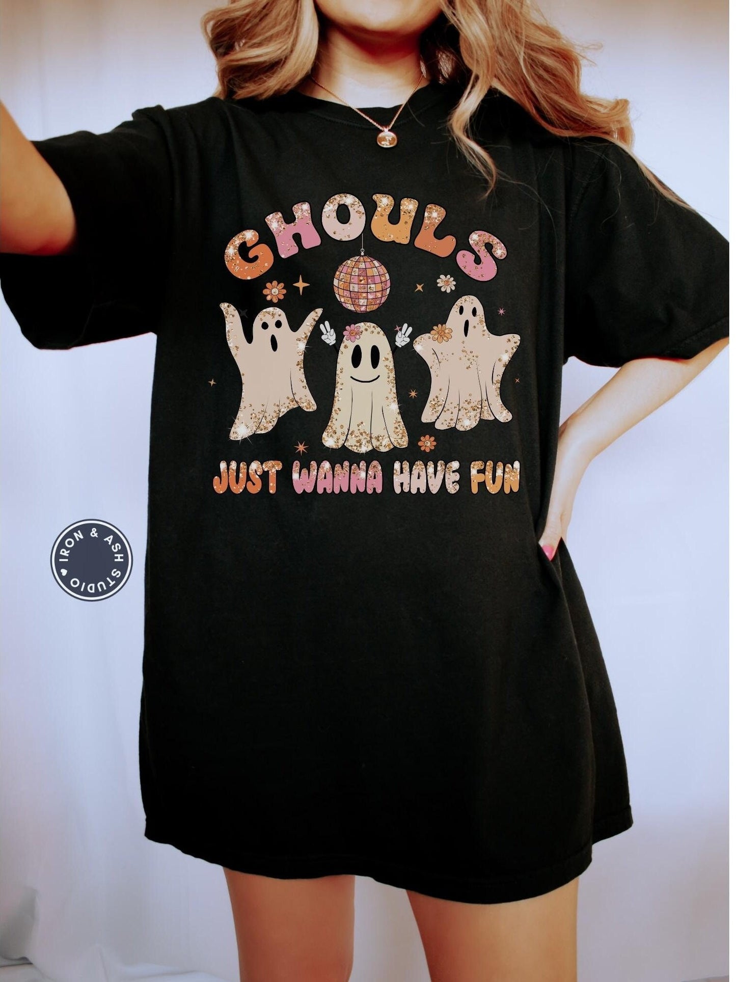 Retro Halloween Comfort Colors shirt, Ghouls Just Wanna Have Fun Shirt, Retro Halloween Shirt, Ghost Shirt, Ghouls Night Out Shirt