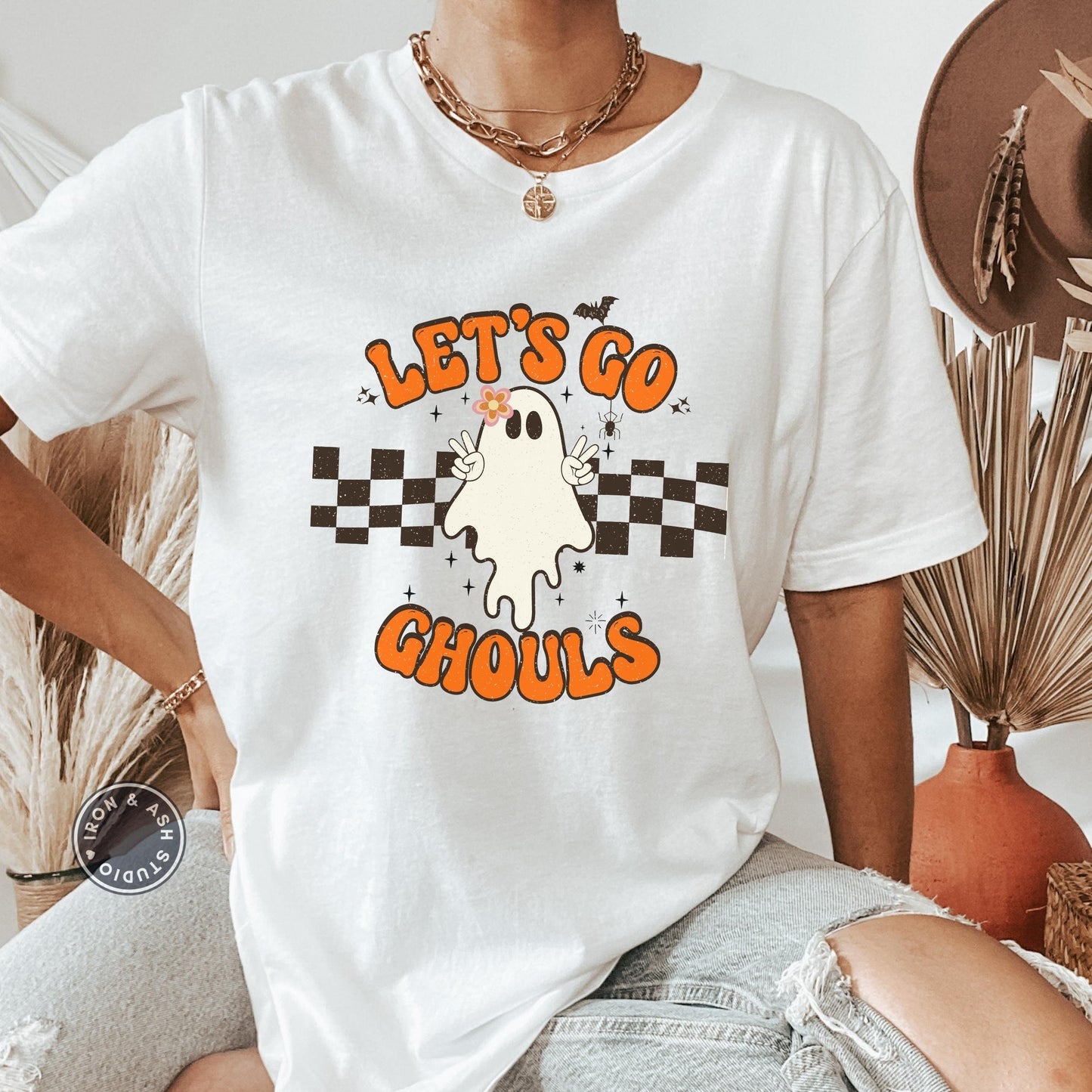 Let's Go Ghouls Shirt, Halloween Ghost TShirt, Retro Halloween, Comfort Colors, Cute Ghost Tee, Funny Halloween, Mom Halloween T shirt