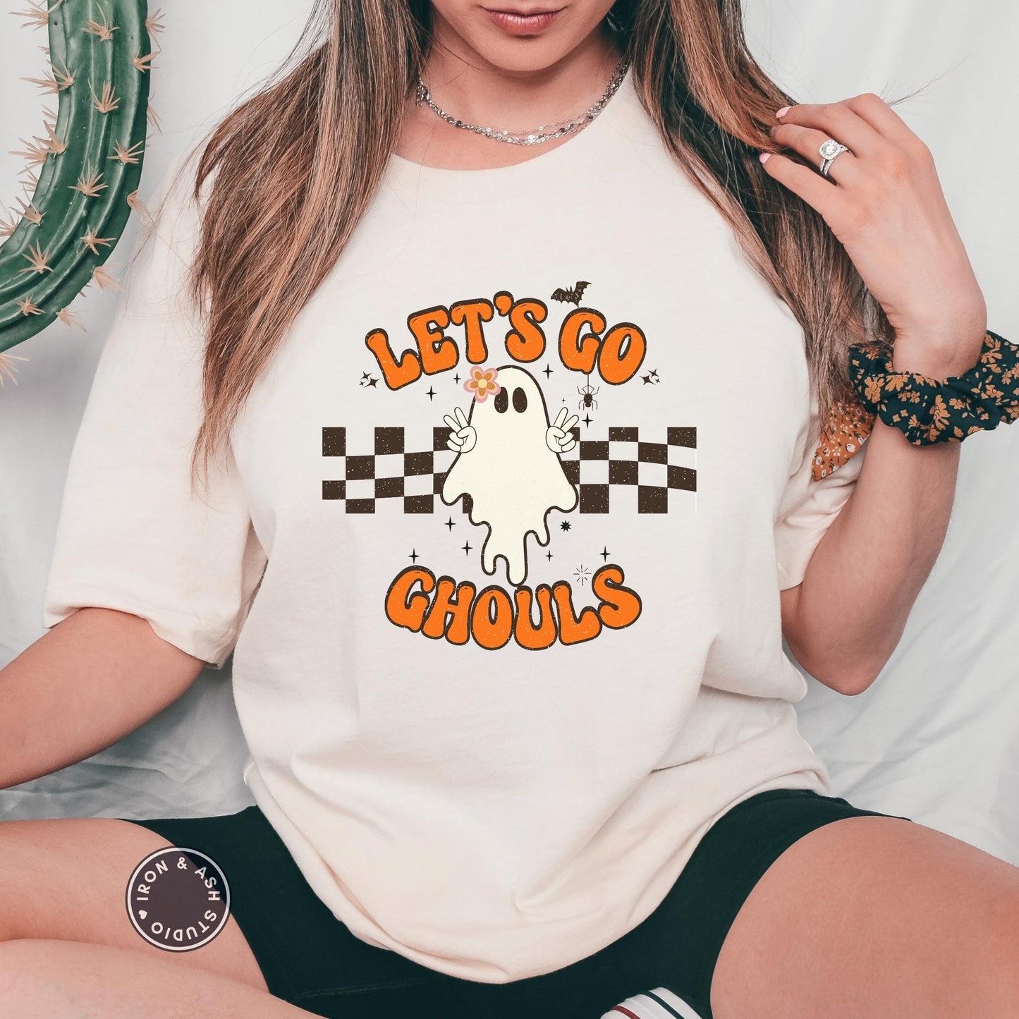 Let's Go Ghouls Shirt, Halloween Ghost TShirt, Retro Halloween, Comfort Colors, Cute Ghost Tee, Funny Halloween, Mom Halloween T shirt