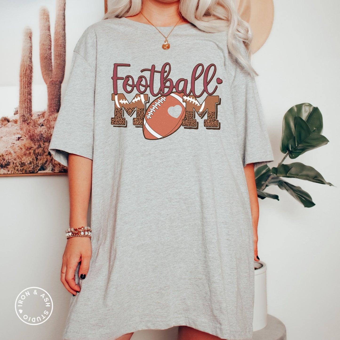 Retro Football Mom Shirt Tailgate Clothes Football Mama Tee Game Day TShirt Tailgate Season Friday Night Lights Women's Footbal Shirt