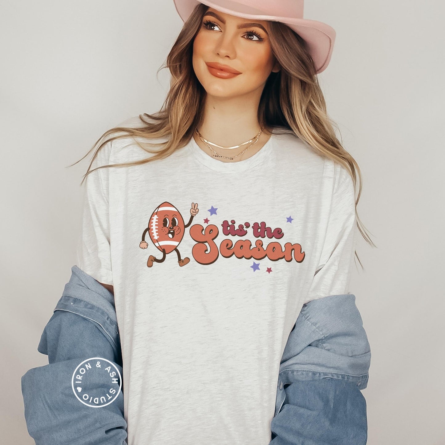 Tis The Season Football Shirt Retro Football Shirt Football Mom TShirt Game Day Tailgate Clothes Womens Football Tshirt Fall Crewneck Tee
