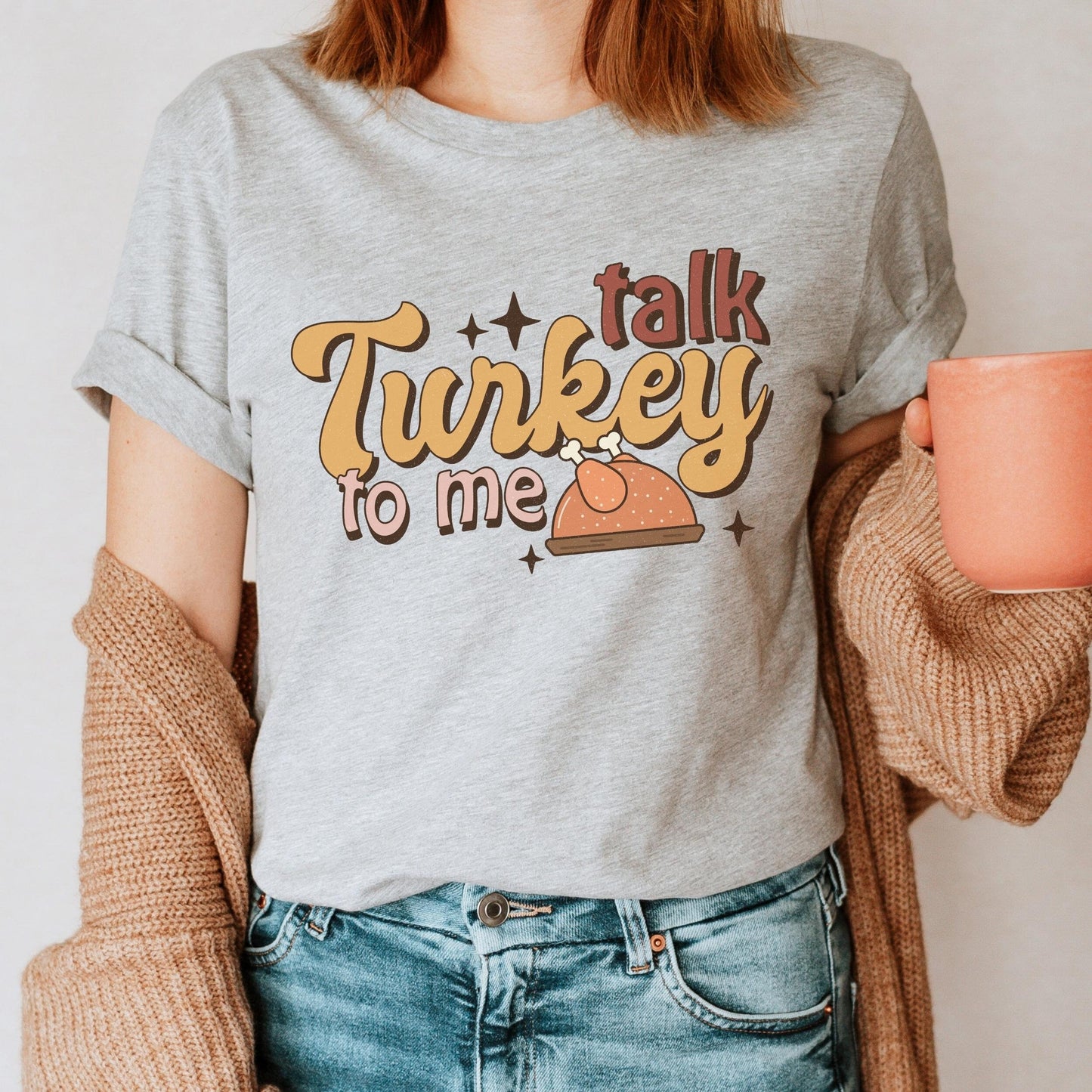Funny Thanksgiving Shirt, Talk Turkey To Me, Thanksgiving Shirt Women, Friendsgiving Tshirt, Family Thanksgiving Tees, Retro Fall Vibes