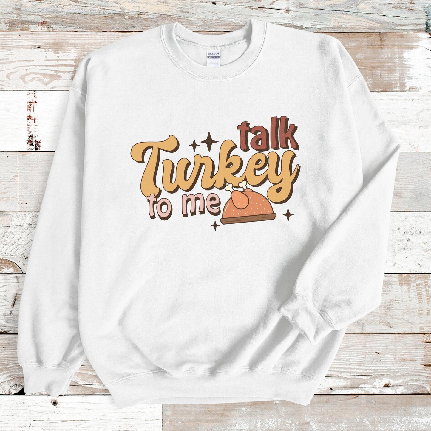 Funny Thanksgiving Sweatshirt Talk Turkey To Me Shirt Thanksgiving Crewneck Women Thanksgiving Food Shirts Holiday Family Group Shirts Tees