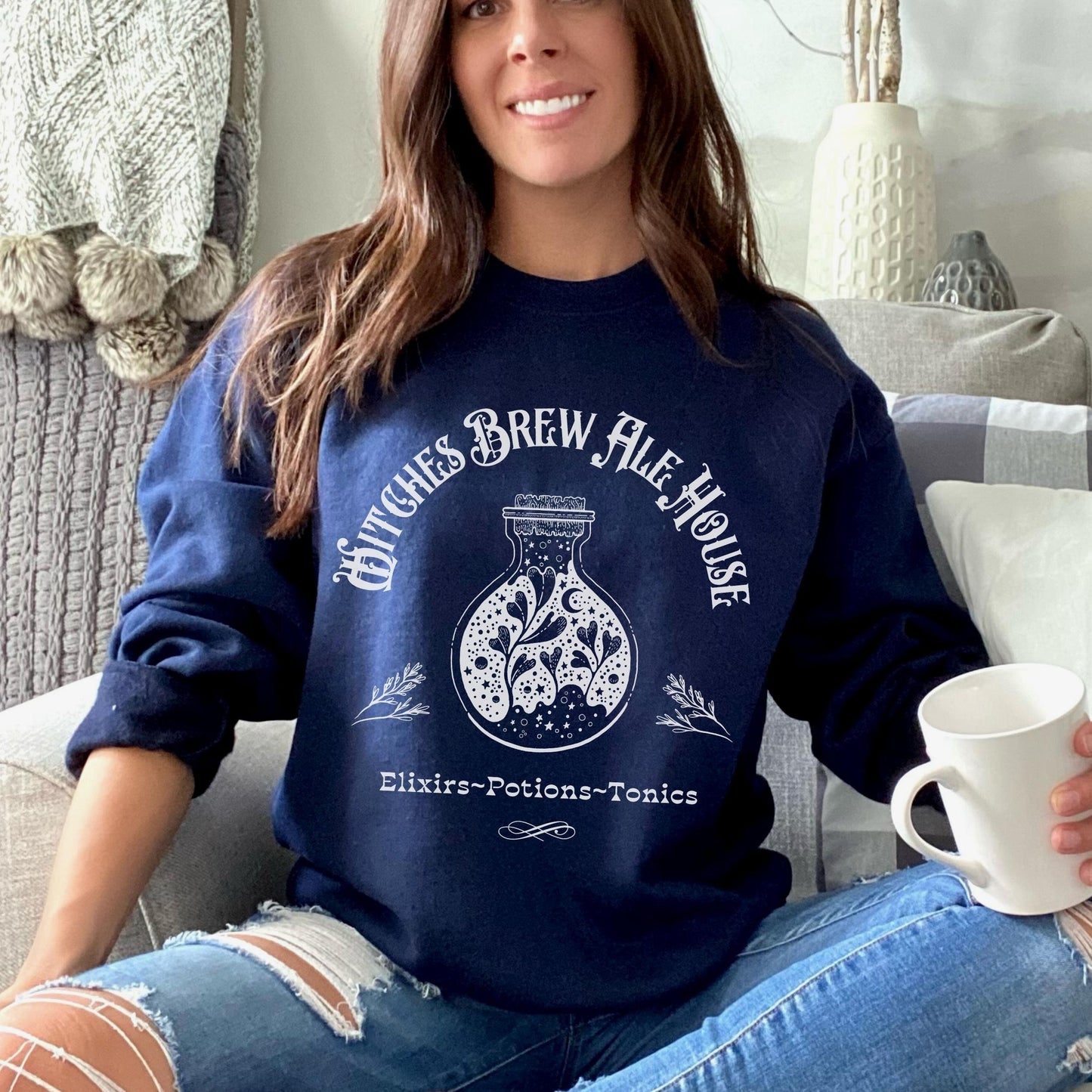 Witches Brew Sweatshirt, Witchy Sweatshirt Fall Crewneck, Spooky Season, Witchy Clothing, Halloween Crewneck Sweatshirt, Cute Fall Sweater