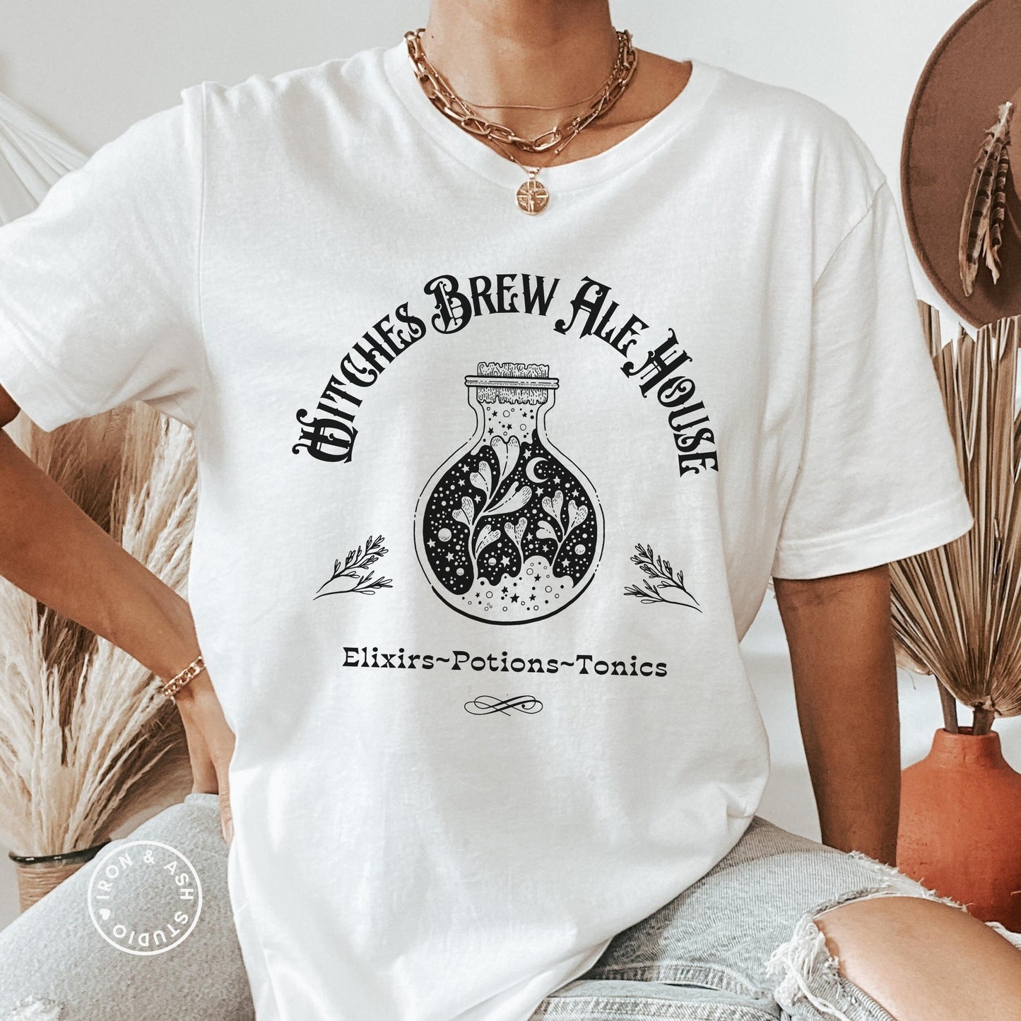 Witches Brew Shirt, Witchy Shirt, Fall Crewneck Tee, Witchy Woman, Spooky Season TShirt, Witch Shirts for Women, Dark Aesthetic, Oversized