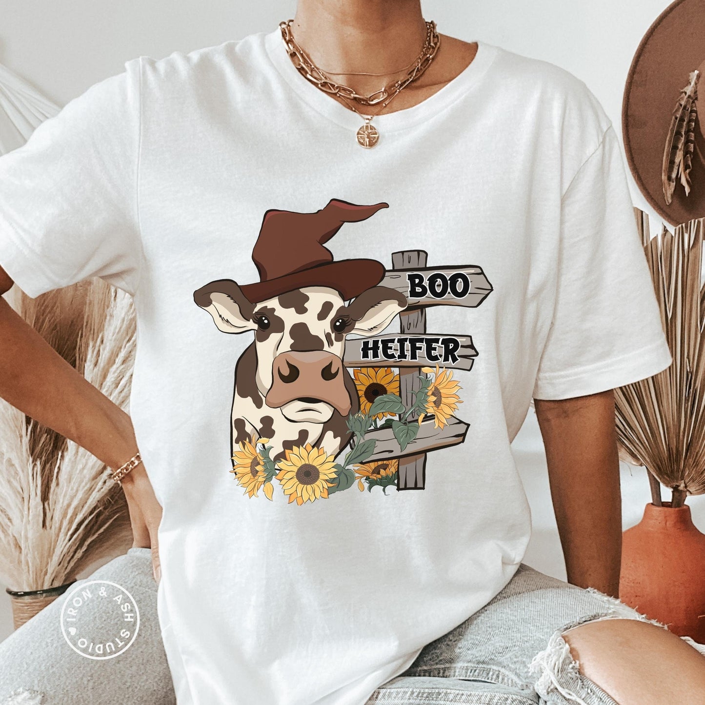 Boo Heifer Shirt, Cow Halloween Shirt, Funny Cow T-Shirt , Halloween Party, Boo I Mean Moo Shirt, Funny Halloween Shirt, Cow Lover Gift Women