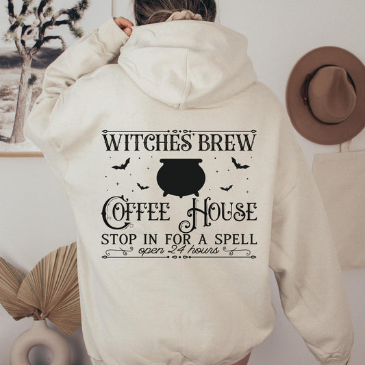 Witches Brew Sweatshirt Hoodie, Halloween Shirt for Coffee Lovers, Witch Hoodie Women, Spooky Season Sweatshirt Hoodie, Witchy Woman Sweater