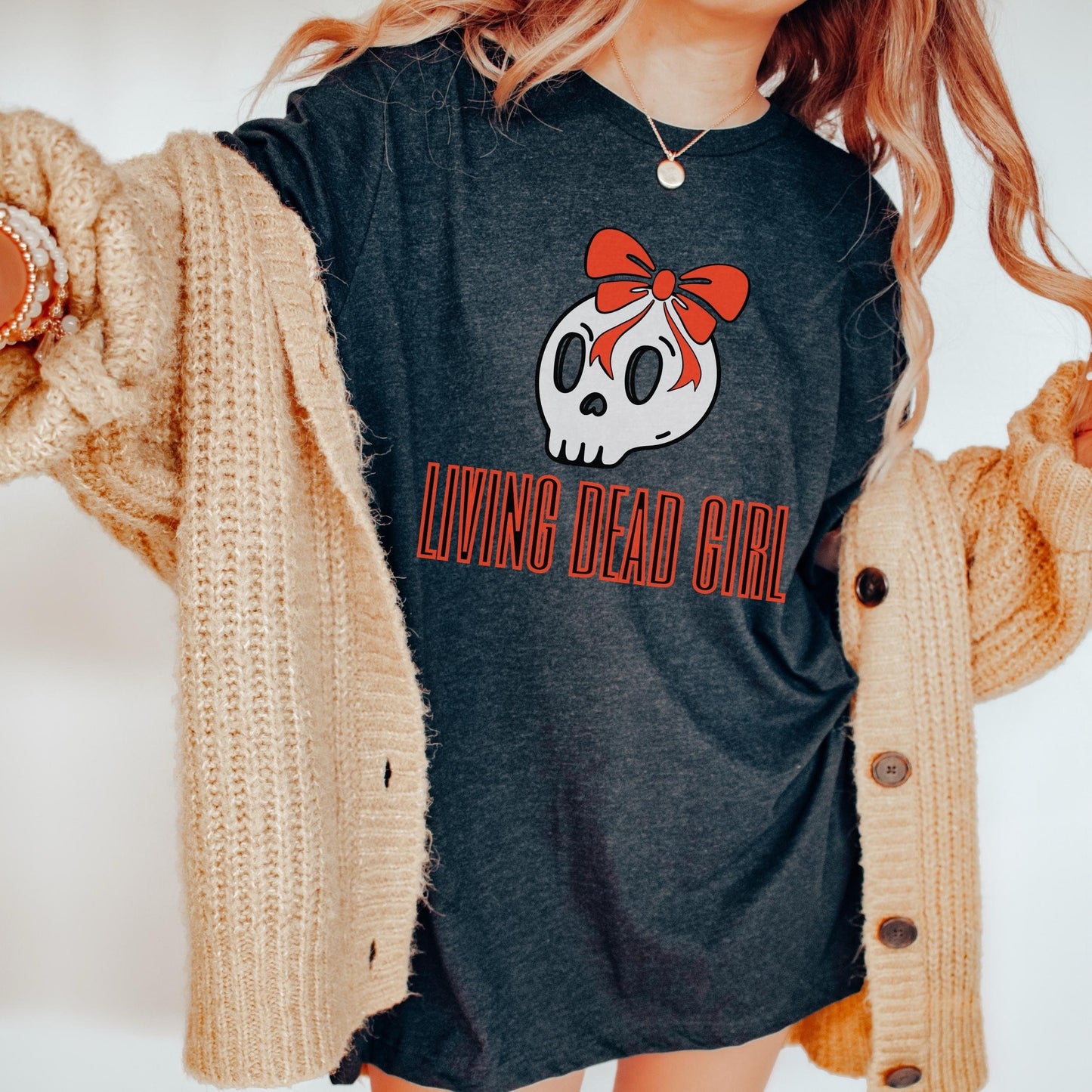 Living Dead Girl Kawaii Skull Tee Gothic Horror Fashion Minimalist Macabre Top Alternative Witchy Shirt Gothic Goth Girl Tshirt Skull Shirt