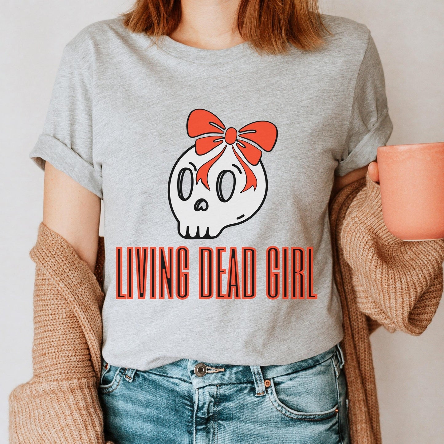 Living Dead Girl Kawaii Skull Tee Gothic Horror Fashion Minimalist Macabre Top Alternative Witchy Shirt Gothic Goth Girl Tshirt Skull Shirt