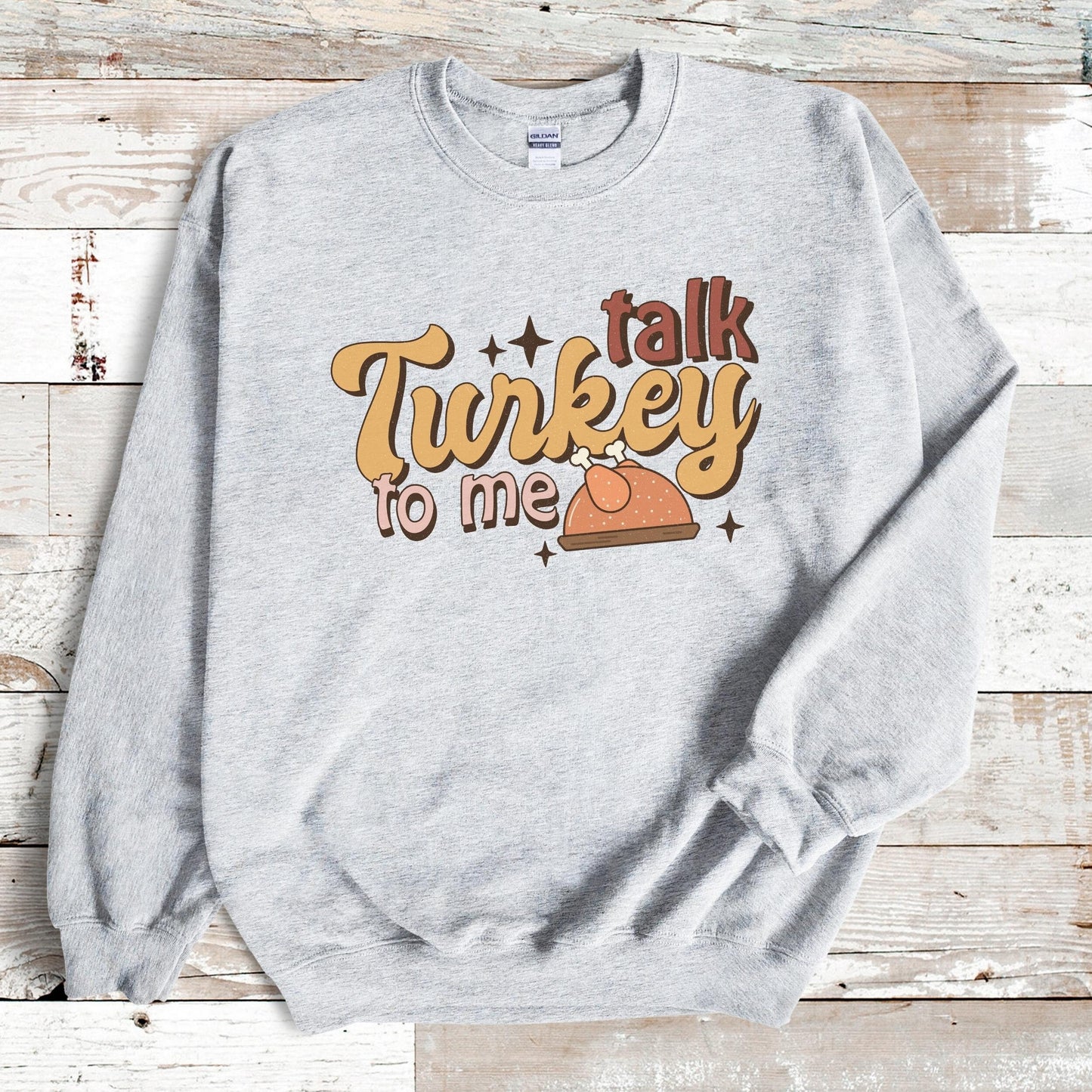 Funny Thanksgiving Sweatshirt Talk Turkey To Me Shirt Thanksgiving Crewneck Women Thanksgiving Food Shirts Holiday Family Group Shirts Tees