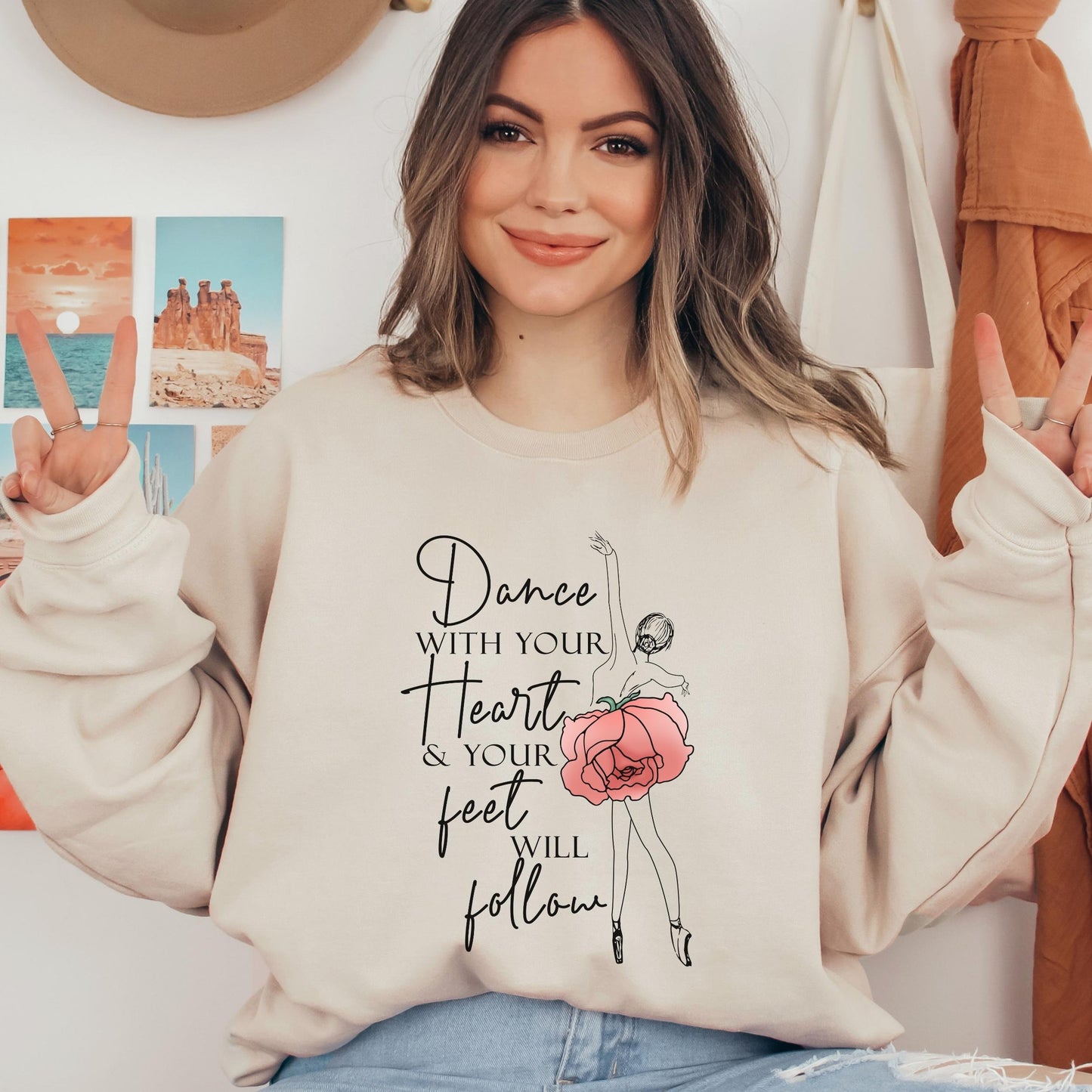 Dance Sweatshirt, Dancer Sweatshirt, Ballet Sweatshirt, Dance Mom Sweater, Gift for Dancer, Ballerina Sweatshirt,Dance Teacher,Dance Gift