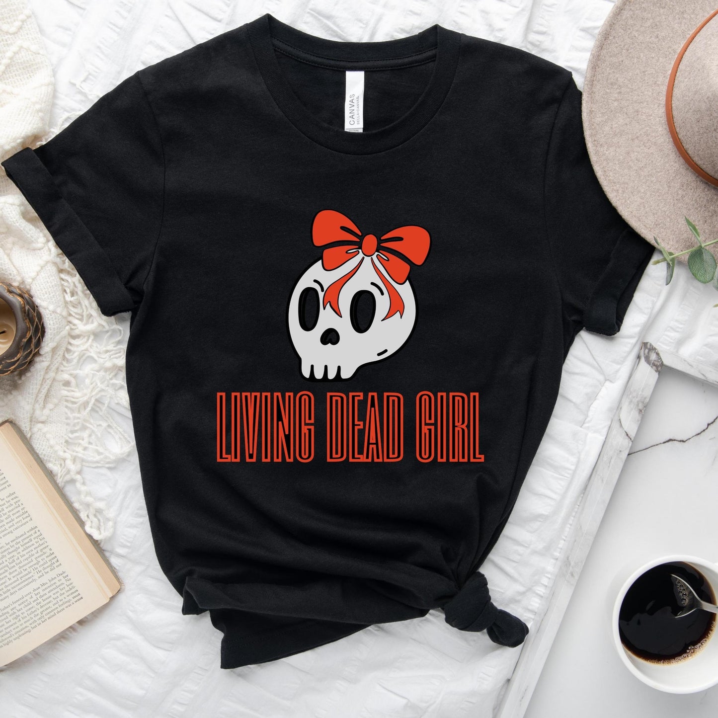 Living Dead Girl Kawaii Skull Tee Gothic Horror Fashion Minimalist Macabre Top Alternative Witchy Shirt Gothic Goth Girl Tshirt Skull Shirt