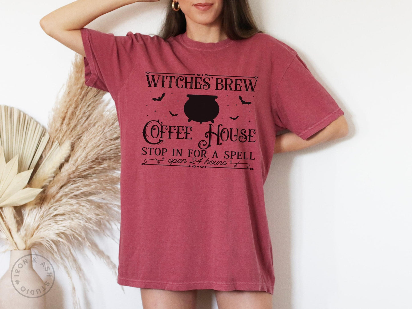 Witches Brew Shirt Comfort Colors Halloween TShirt for Coffee Lovers Witchy Vibes Halloween Coffee Spooky Season Witchy Woman Salem Witches