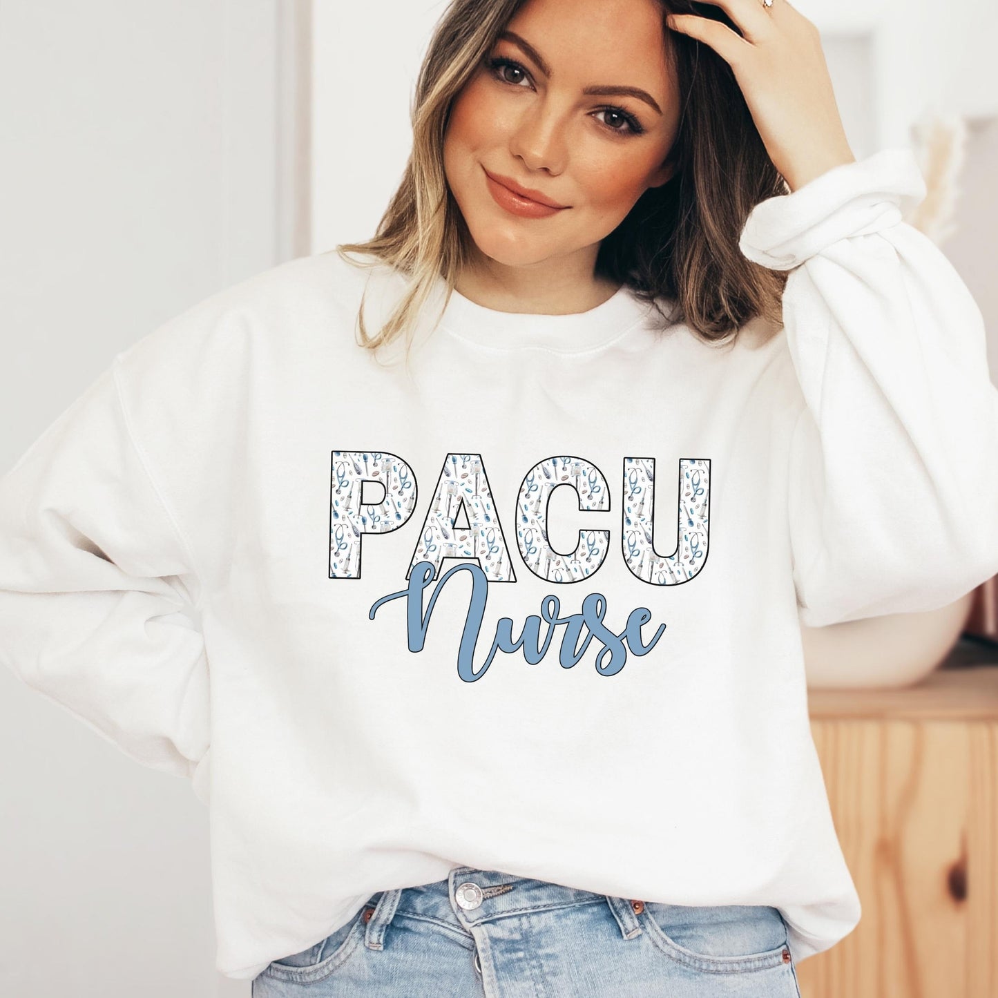 PACU Nurse Sweatshirt, Nurse Crewneck, Post Anesthesia Nurse, RN Sweatshirt, Recovery RN Unisex Crewneck Sweater, pacu Nurse Gift Student
