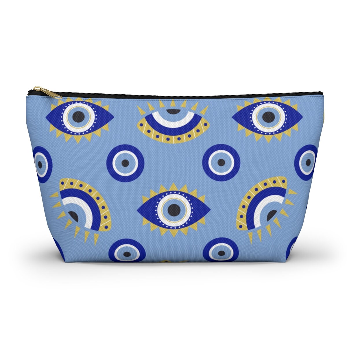 Evil Eye Makeup Bag, Cosmetic Bag For Women, Cute Makeup Bag, Evil Eye Pouch, Zipper Cosmetic Bag, Greek Evil Eye Gift Cosmetic Toiletry Bag