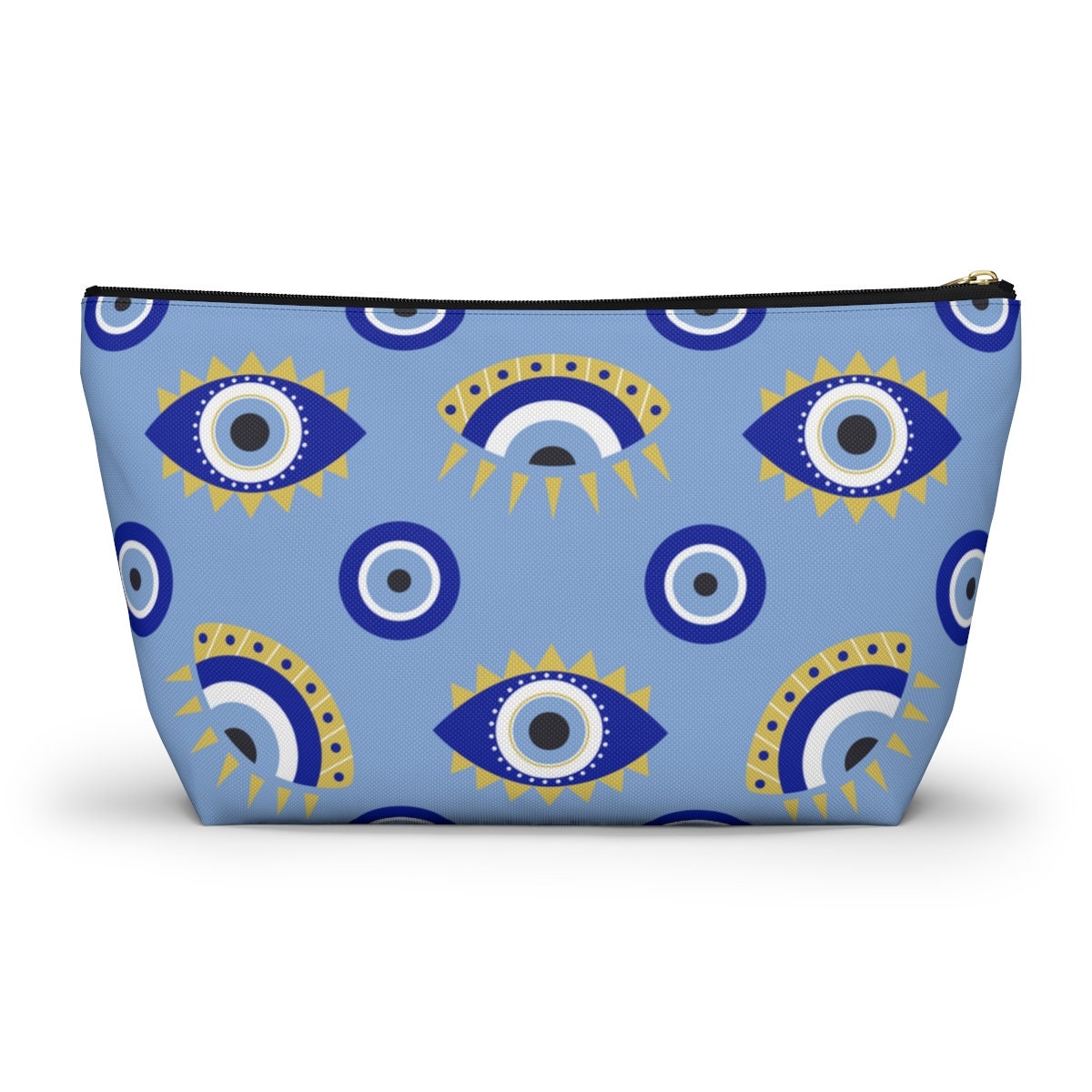 Evil Eye Makeup Bag, Cosmetic Bag For Women, Cute Makeup Bag, Evil Eye Pouch, Zipper Cosmetic Bag, Greek Evil Eye Gift Cosmetic Toiletry Bag