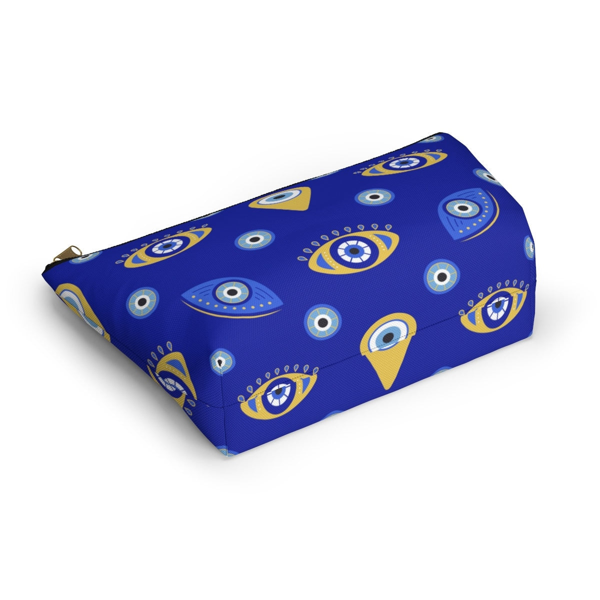 Evil Eye Makeup Bag Accessory Pouch, Greek Evil Eye Gift, Mystical Zippered Cosmetic Pouch, Blue Evil Eye Pouch, Toiletry Bag Greek Gift