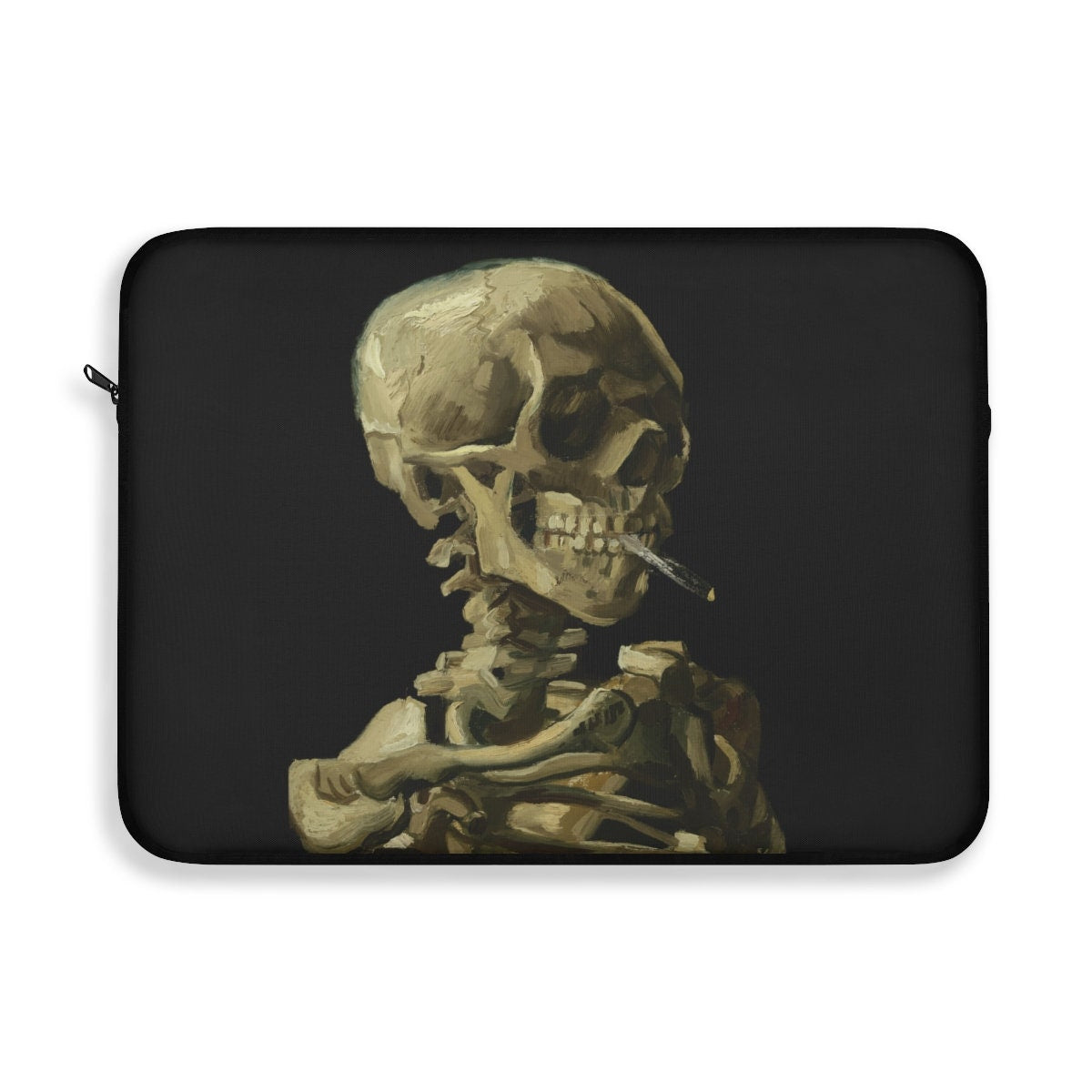 Van Gogh Laptop Case, Skull Laptop Sleeve, Smoking Skeleton Vincent Van Gogh Laptop Sleeve, Artsy Gifts, Macbook 12 13 15 inch Case Sleeve