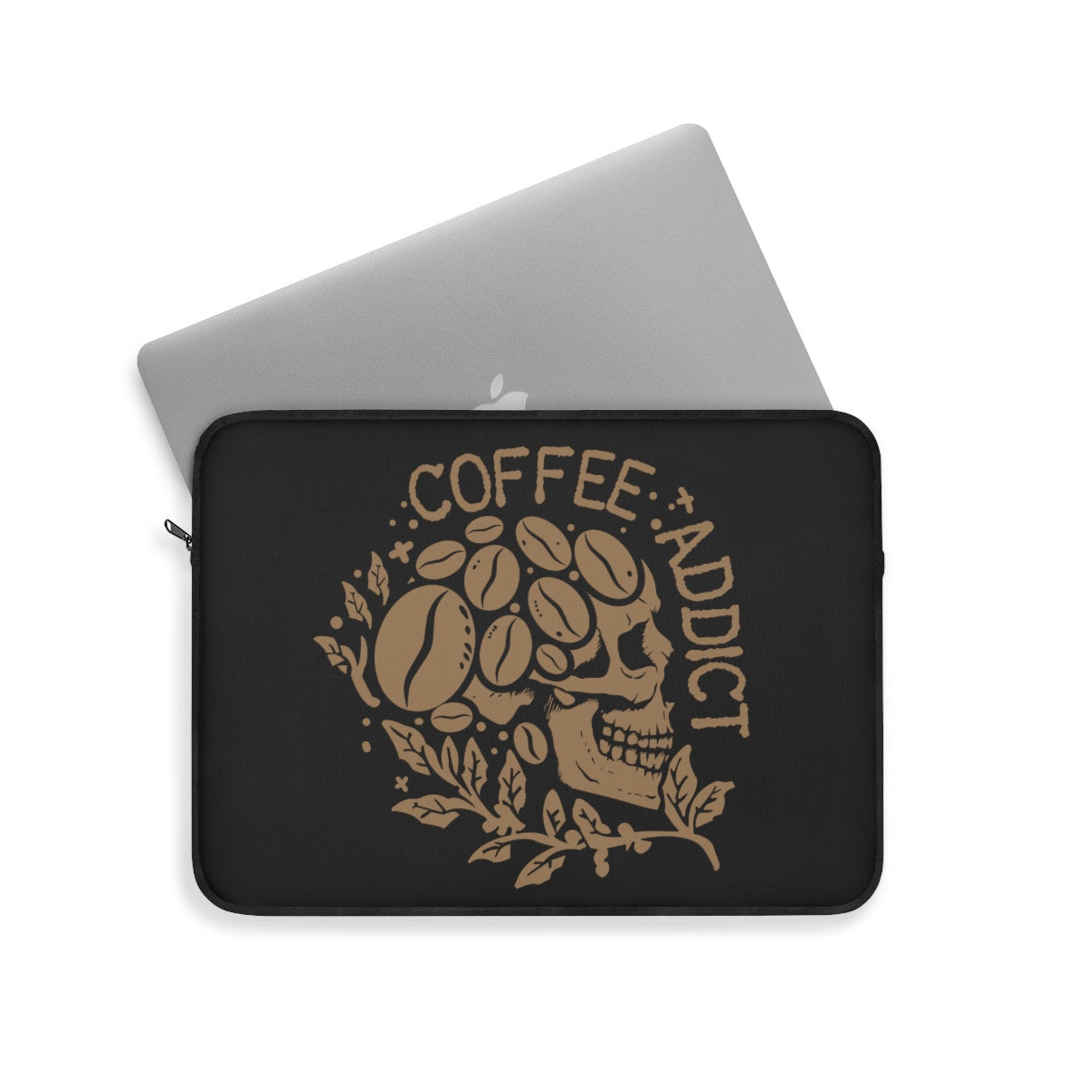 Coffee Laptop Sleeve, Coffee Addict Gift Laptop Case, Macbook Sleeve, PC Sleeves, Laptop Sleeve 12 13 15 inch, Skull Laptop Soft Case