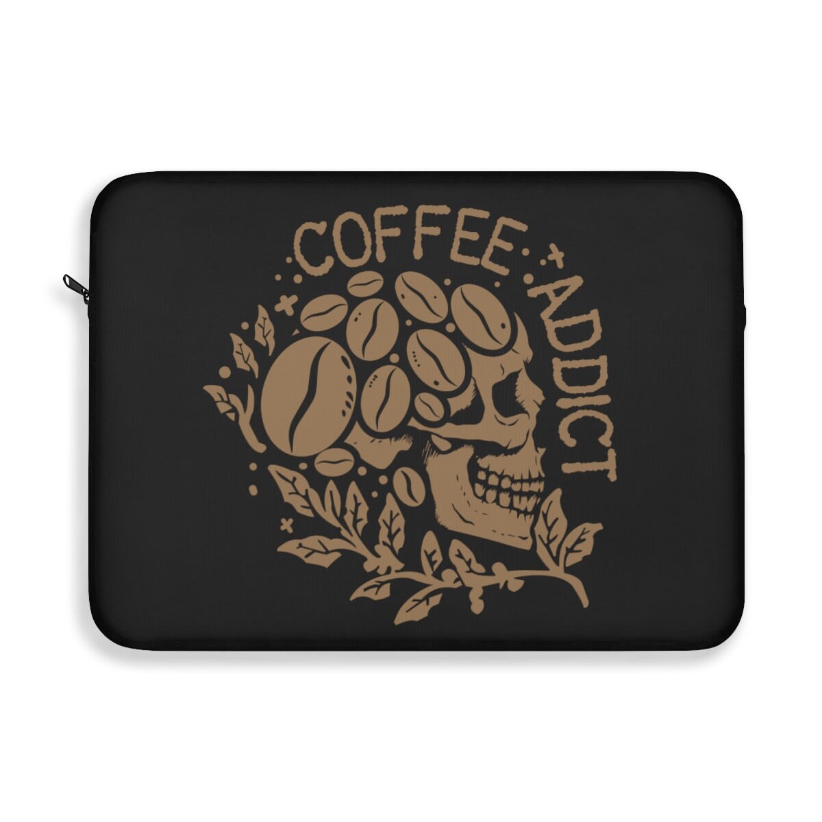 Coffee Laptop Sleeve, Coffee Addict Gift Laptop Case, Macbook Sleeve, PC Sleeves, Laptop Sleeve 12 13 15 inch, Skull Laptop Soft Case