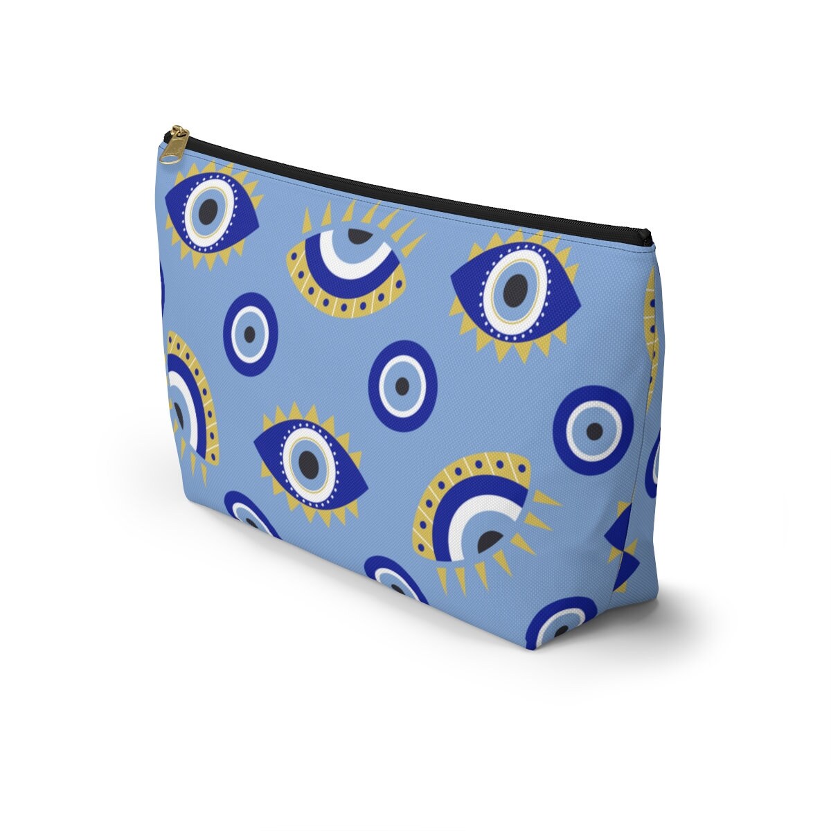Evil Eye Makeup Bag, Cosmetic Bag For Women, Cute Makeup Bag, Evil Eye Pouch, Zipper Cosmetic Bag, Greek Evil Eye Gift Cosmetic Toiletry Bag