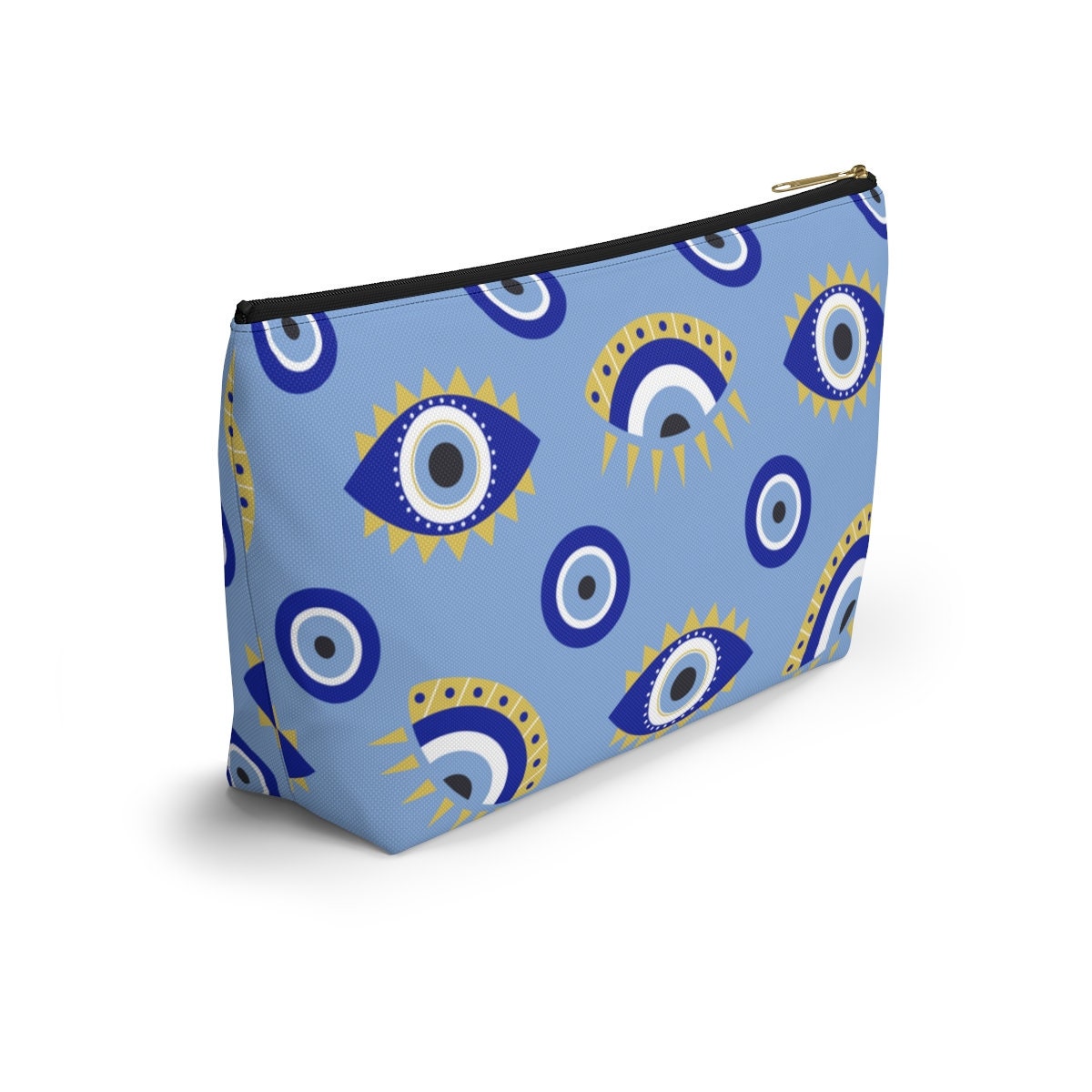 Evil Eye Makeup Bag, Cosmetic Bag For Women, Cute Makeup Bag, Evil Eye Pouch, Zipper Cosmetic Bag, Greek Evil Eye Gift Cosmetic Toiletry Bag