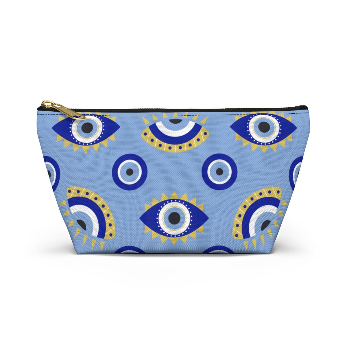 Evil Eye Makeup Bag, Cosmetic Bag For Women, Cute Makeup Bag, Evil Eye Pouch, Zipper Cosmetic Bag, Greek Evil Eye Gift Cosmetic Toiletry Bag