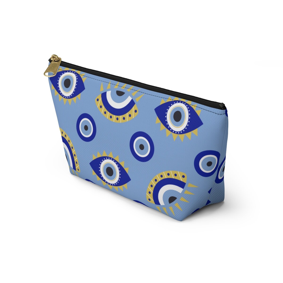 Evil Eye Makeup Bag, Cosmetic Bag For Women, Cute Makeup Bag, Evil Eye Pouch, Zipper Cosmetic Bag, Greek Evil Eye Gift Cosmetic Toiletry Bag